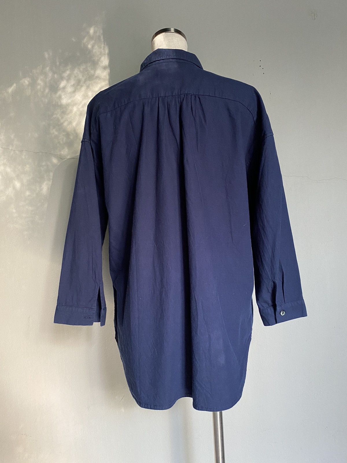 Japanese Brand Sabbatum Dark blue collared shirt Size M / US 6-8 / IT 42-44 - 14 Thumbnail