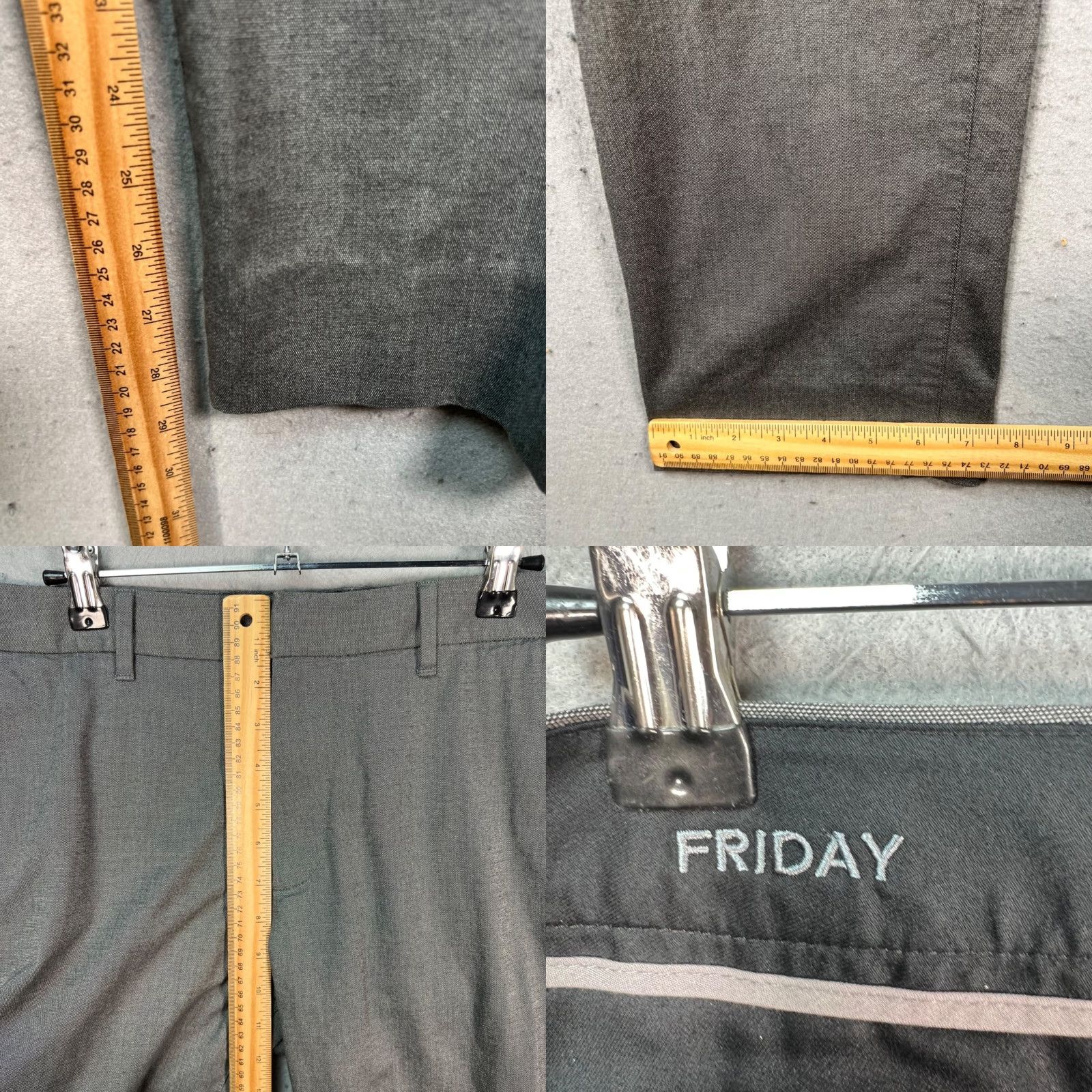 Bonobos Bonobos Slim Fit Gray Dress Pants Cotton Blend Men's 32 x 30 Slim Front Flat Front Casual Business Pants Size US 32 / EU 48 - 8 Thumbnail