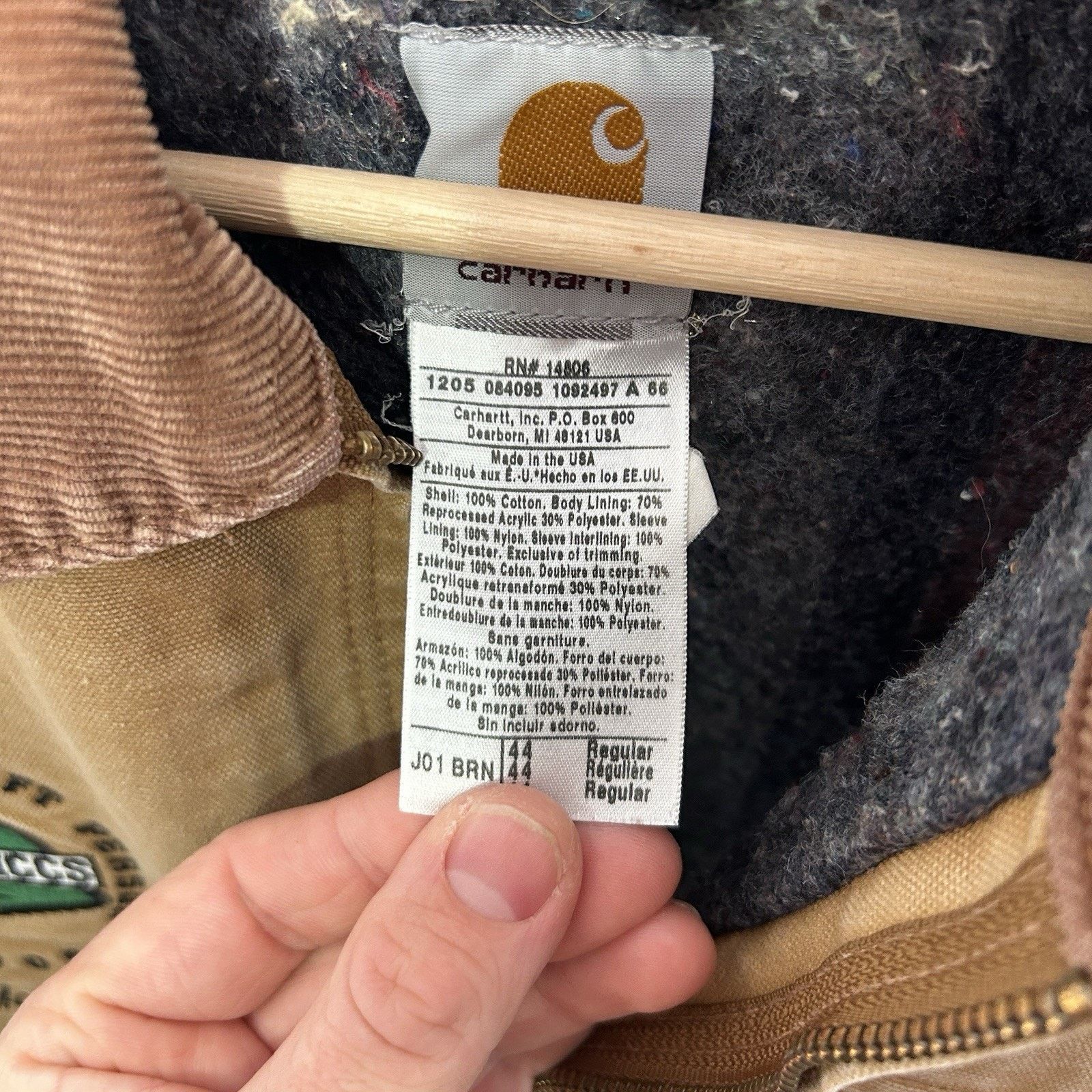 Carhartt Vintage Carhartt Blanket-Lined Detroit Jacket “Brown Wheat” Size US L / EU 52-54 / 3 - 8 Thumbnail