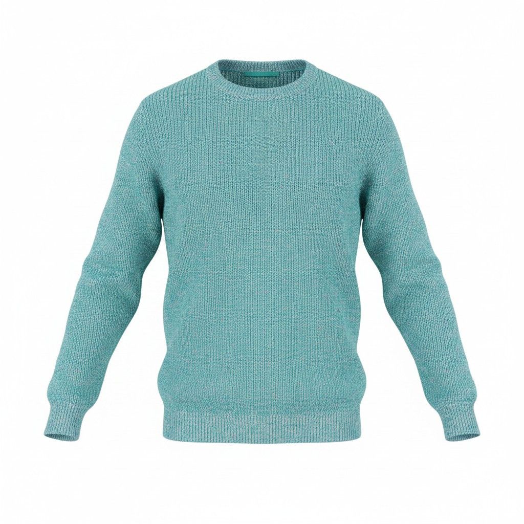 Scotch & Soda M Blue Melange Crew Collar Tight-Knit Pull On Jumper 91034 Size US M / EU 48-50 / 2 - 1 Thumbnail