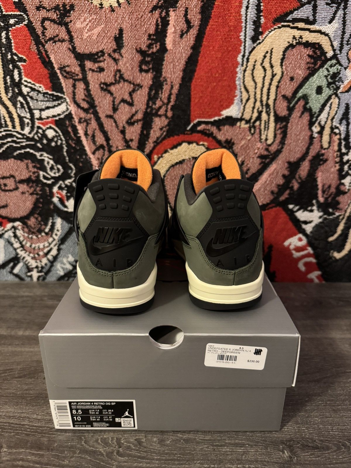 Jordan Brand × Undefeated UNDEFEATED JORDAN 4 Size US 8.5 / EU 41-42 - 5 Thumbnail