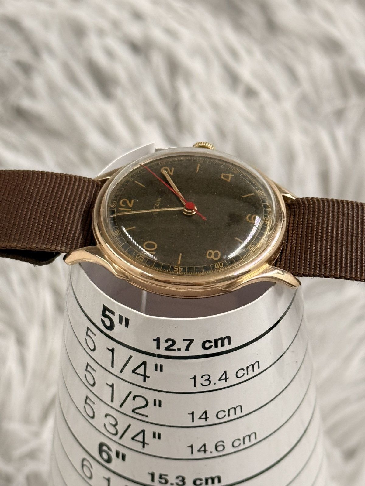 Vintage Rare Vintage 1970’s VULCAIN Military Manual Watch 9CT. Gold Size ONE SIZE - 11 Thumbnail