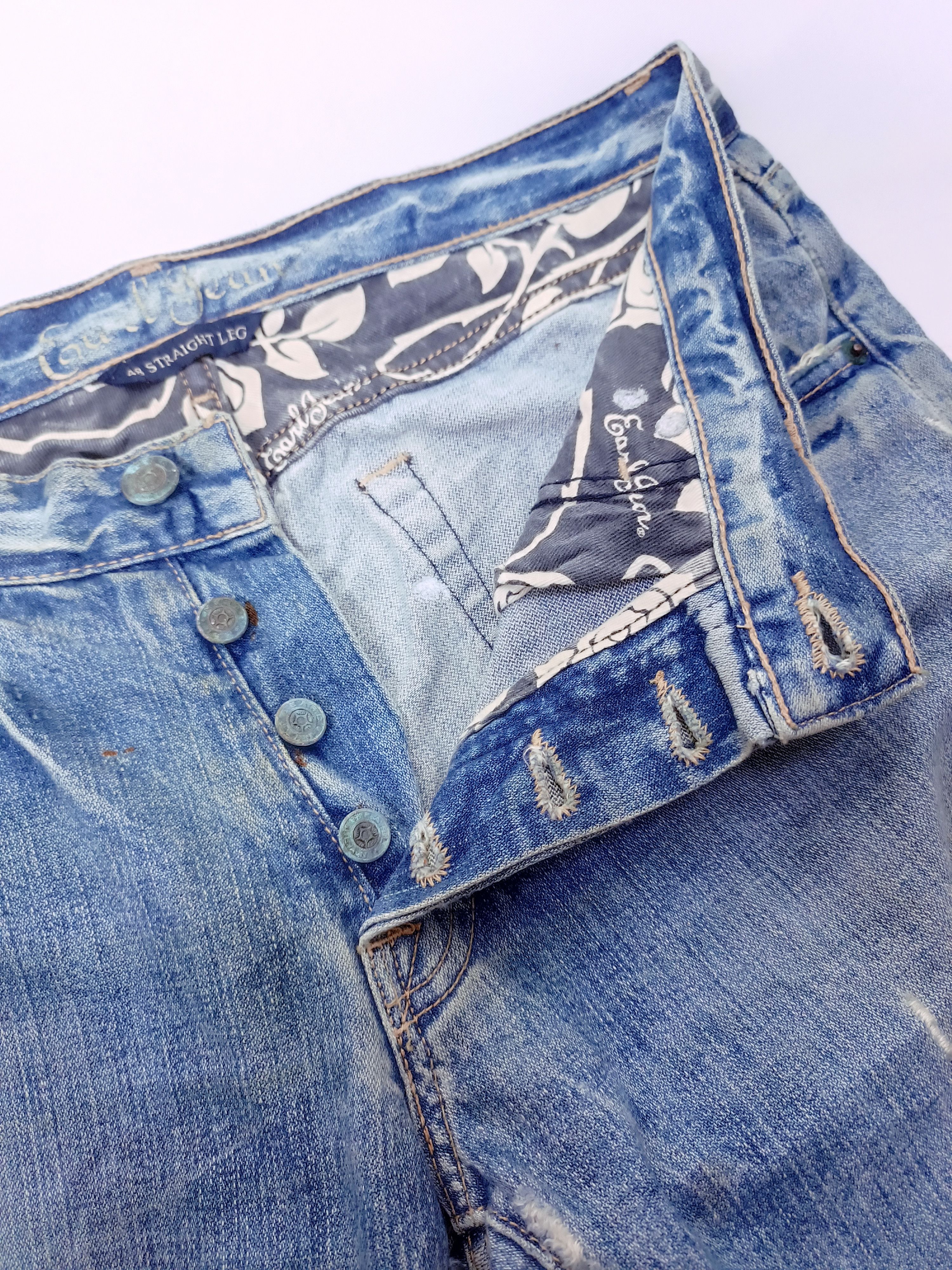 Earl Jeans Vintage Earl Jean Straight Leg Distressed Denim Size US 30 / EU 46 - 9 Thumbnail