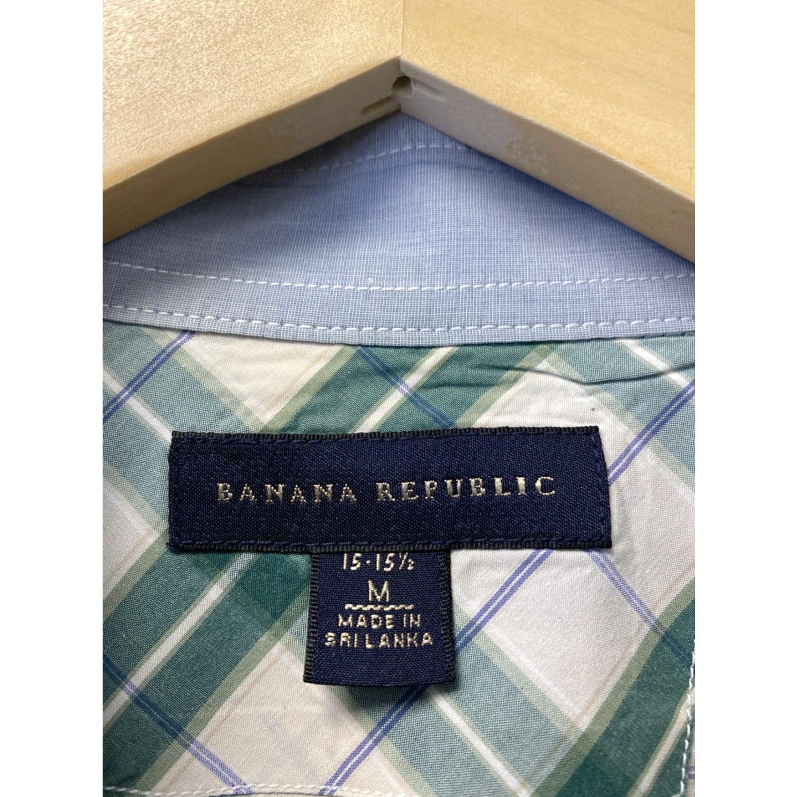 Banana Republic Banana Republic Shirt Green Plaid Checkered Size M Long Sleeve Button-Up Mens Size US M / EU 48-50 / 2 - 3 Thumbnail