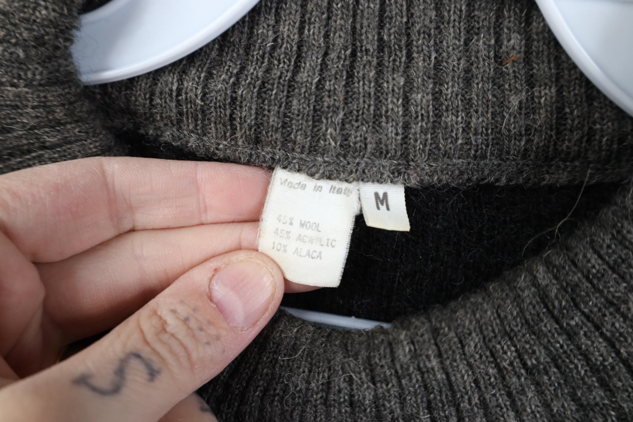 Vintage Vintage 90s Streetwear Wool Blend Knit Checkered Sweater Size US M / EU 48-50 / 2 - 4 Thumbnail
