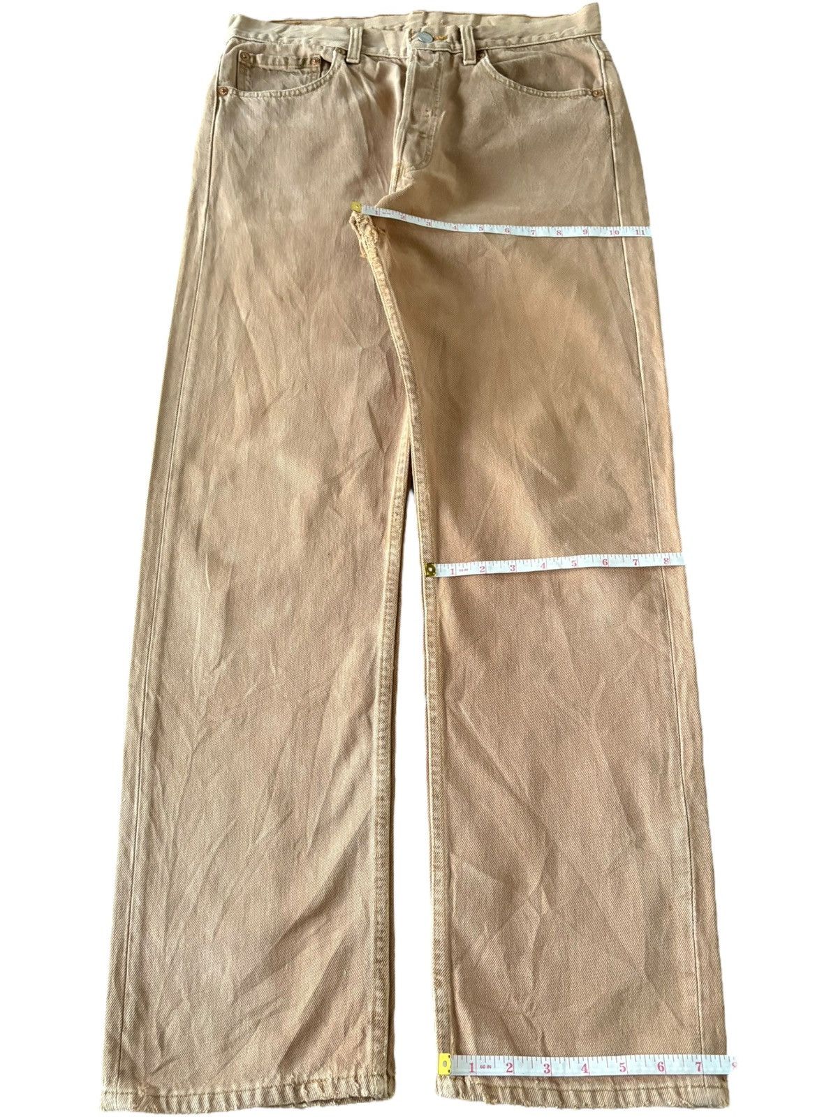 Levi's Vintage 90s Levis 501 Brown Distressed Loose Jeans Size US 32 / EU 48 - 8 Thumbnail