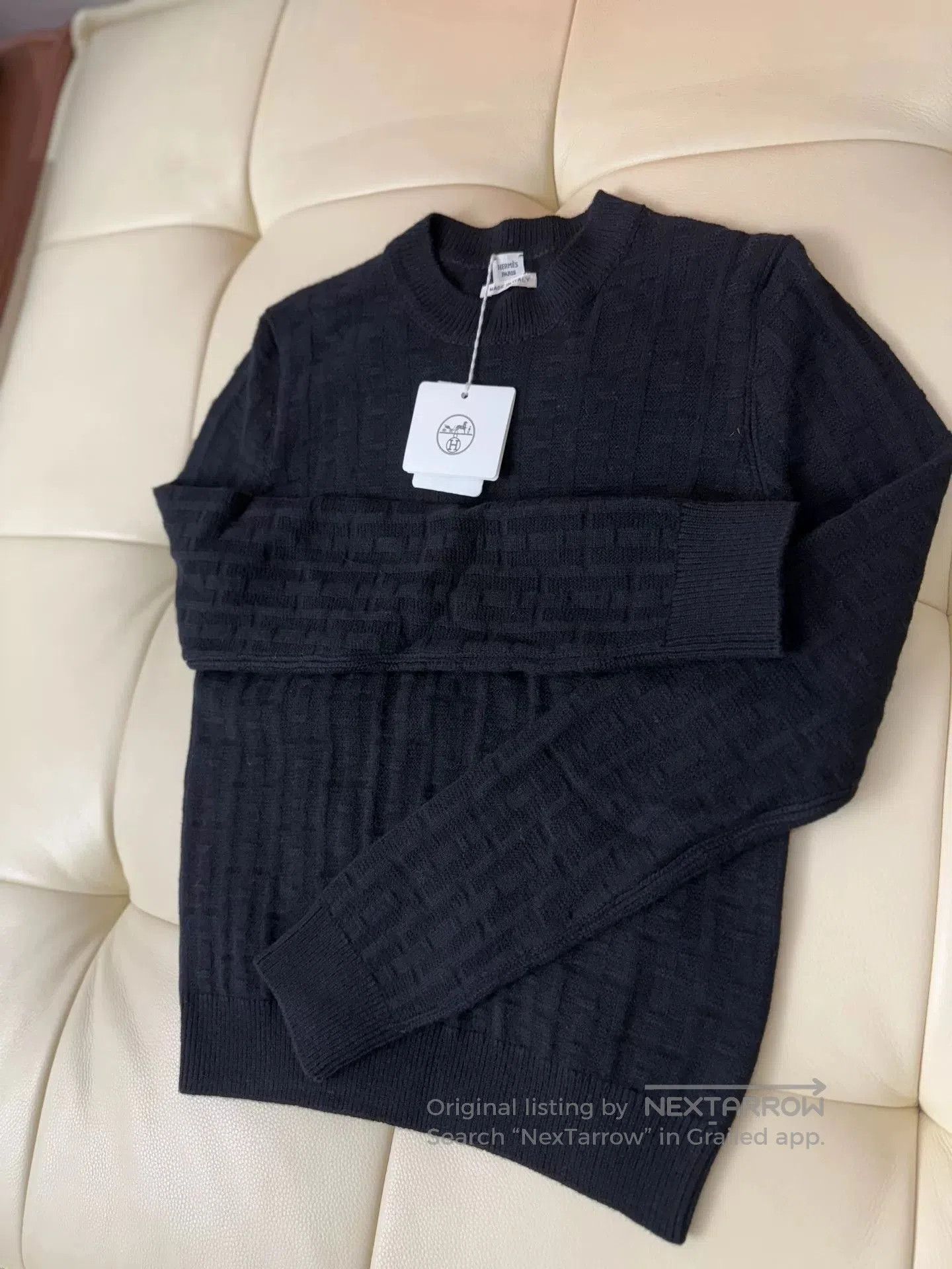Hermes Hermes Black H Pattern Wool Sweater. Size US S / EU 44-46 / 1 - 4 Thumbnail