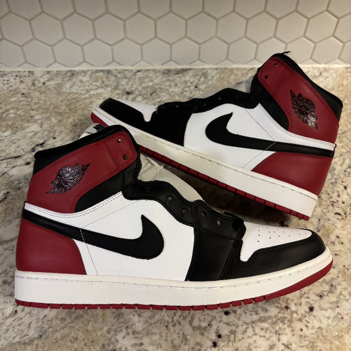 Jordan Brand Size 13-Jordan 1 black toe 2013 OG pair NEW/NO BOX SHIP ASAP Size US 13 / EU 46 - 12 Thumbnail