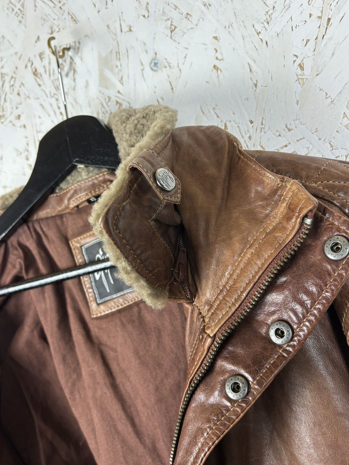 Leather Gipsy Vintage Brown Leather Bomber Jacket Size US M / EU 48-50 / 2 - 9 Thumbnail