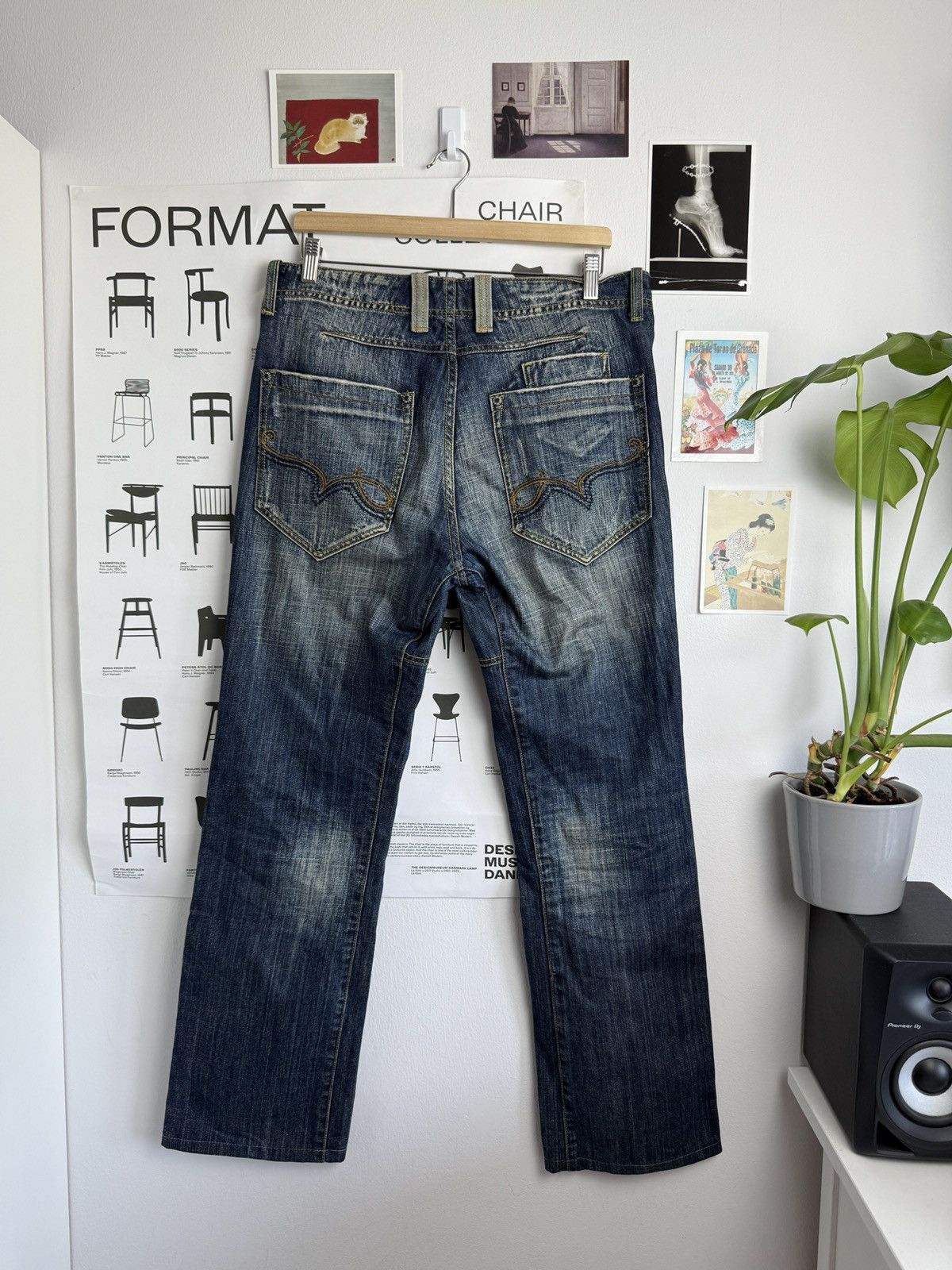 Other Vintage y2k avantgarde Archive Japanese style denim pants 32 Size US 32 / EU 48 - 2 Thumbnail