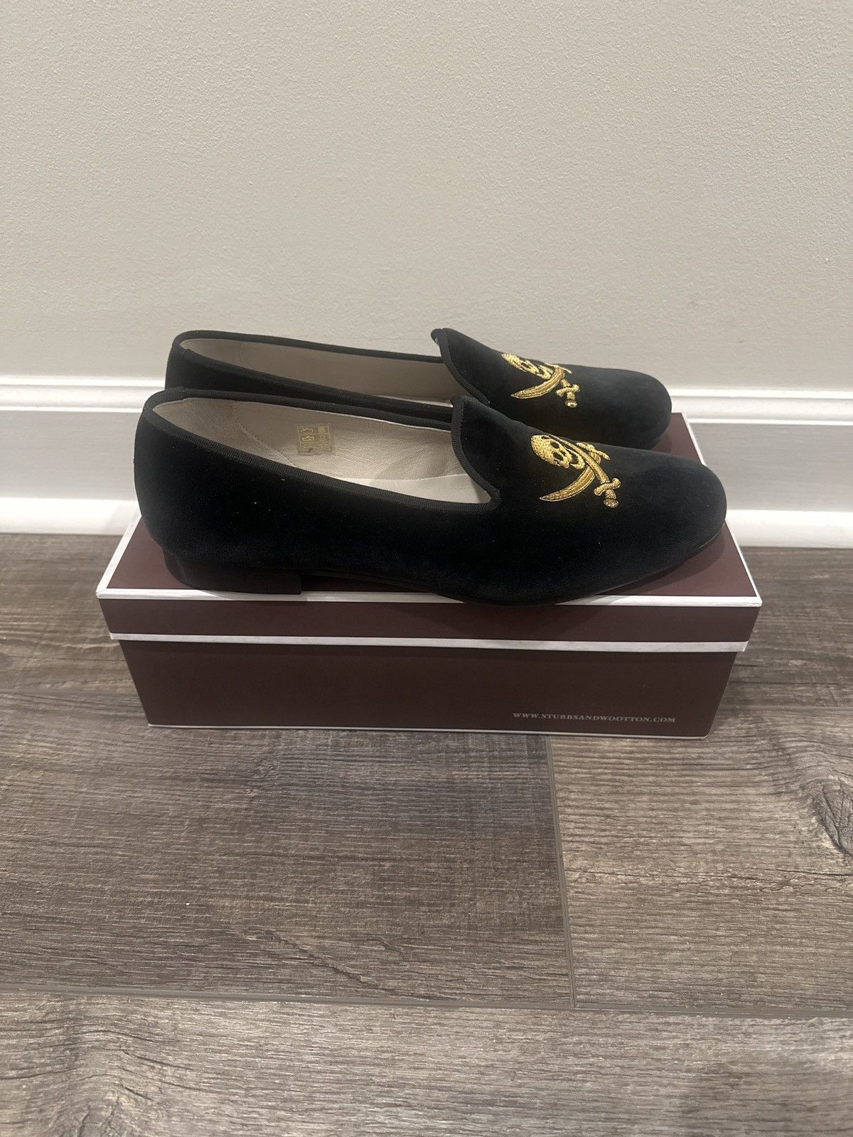 Stubbs & Wootton Sparrow Black Men Slipper Size US 11 / EU 44 - 4 Thumbnail