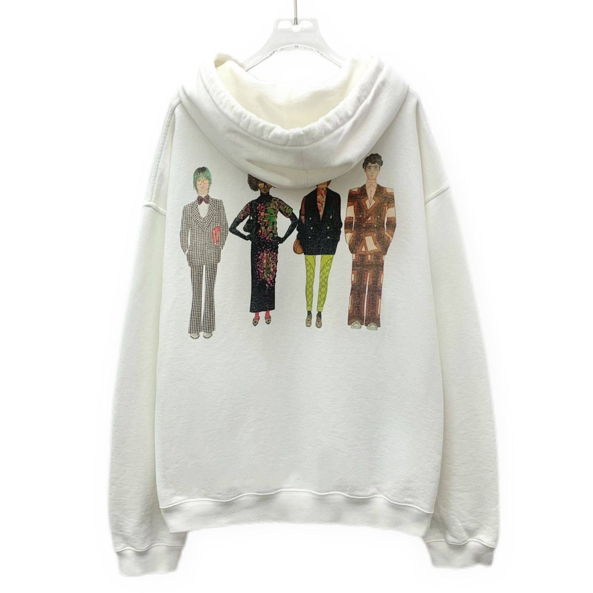 Gucci Gucci White Exquisite Logo Printed Hooded Sweatshirt XL Long Size XL / US 12-14 / IT 48-50 - 8 Thumbnail