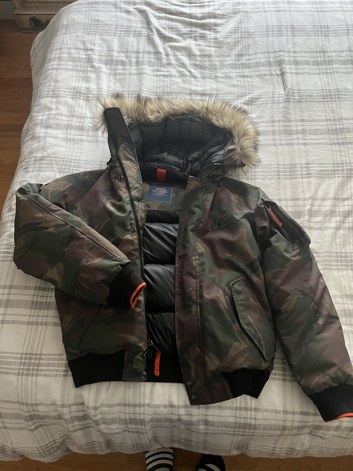 image of Ralph Laurent X Polo X Winter Jacket in Camo, Men's (Size Small)