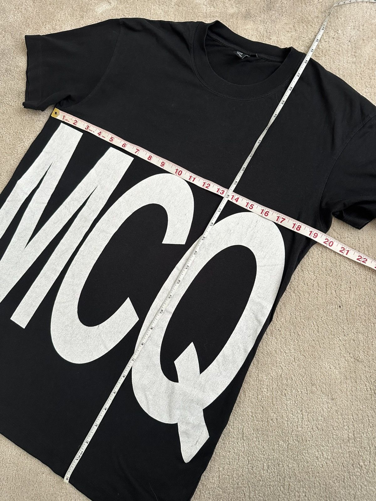McQ Alexander McQueen Alexander McQueen Darkest Black Oversized MCQ Big Logo Tee S Size US S / EU 44-46 / 1 - 8 Thumbnail