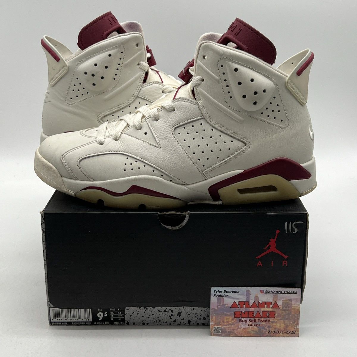 Jordan Brand Air Jordan 6 maroon Size US 9.5 / EU 42-43 - 1 Thumbnail