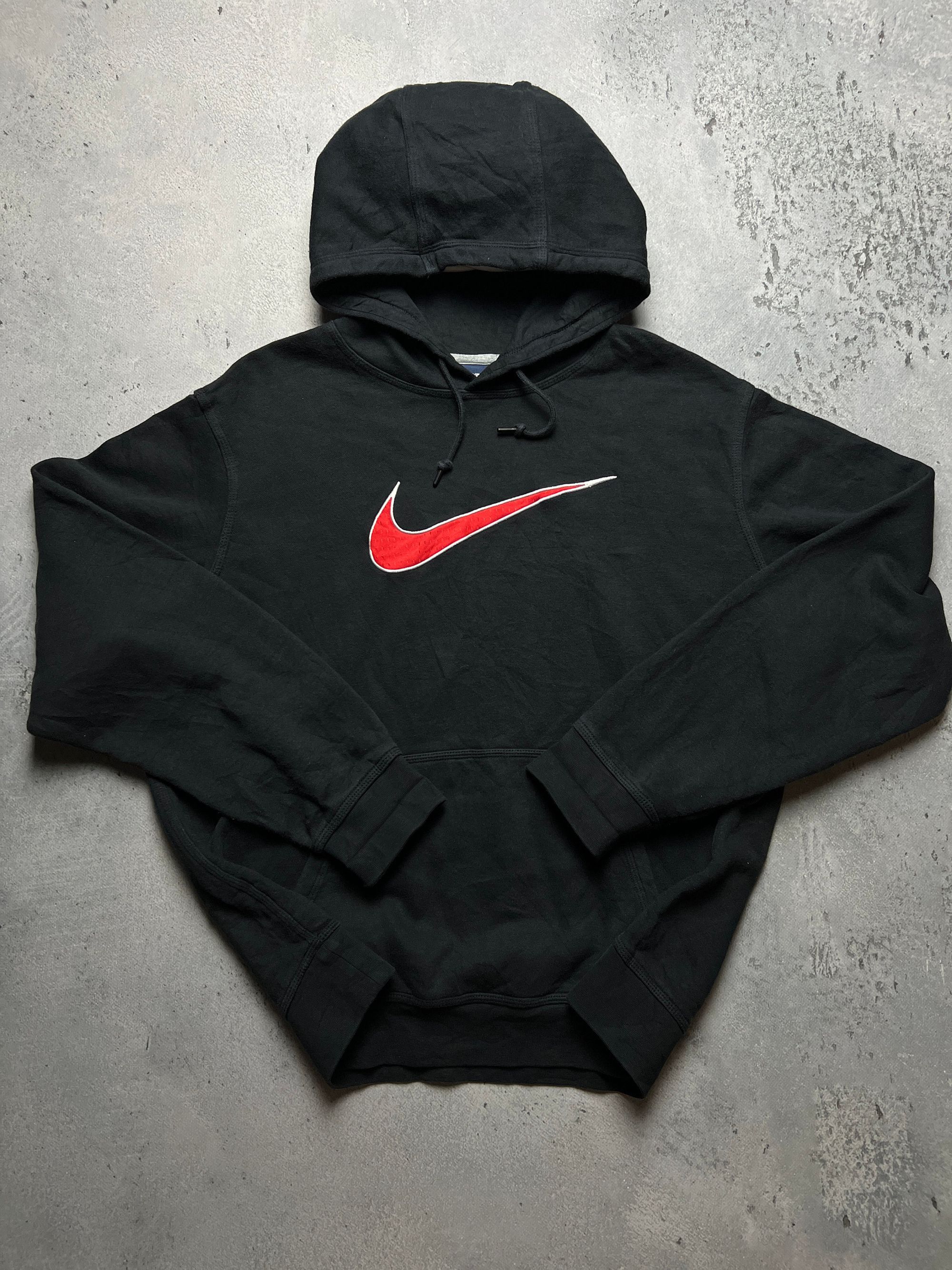 Nike Nike vintage hoodie center swoosh logo spellout y2k crew Size US XL / EU 56 / 4 - 2 Thumbnail