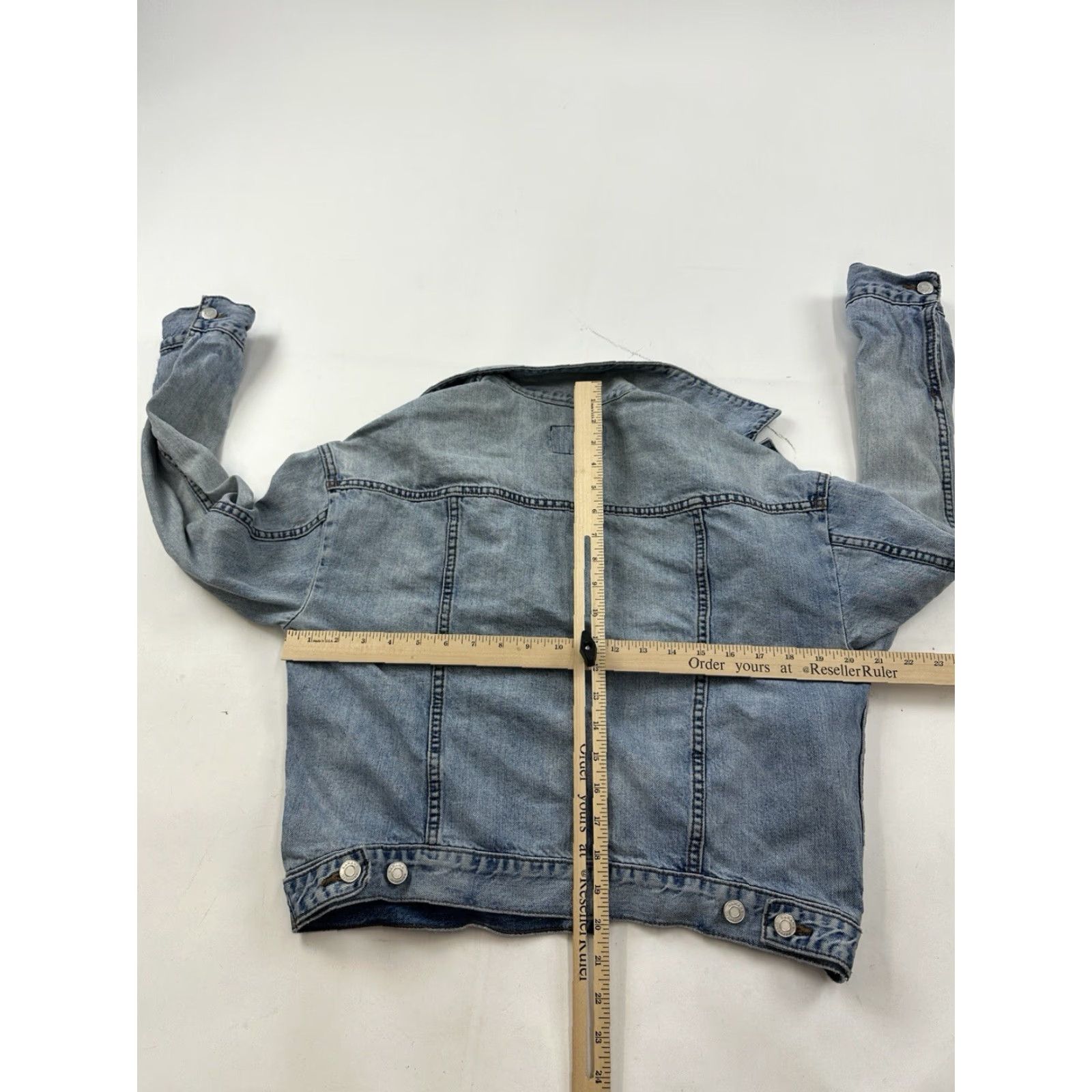 Banana Republic VINTAGE Banana Republic Denim Jacket Womens Small Blue Jean Button Up Cotton Ladies Y2K Size 28" / US 6 / IT 42 - 4 Thumbnail