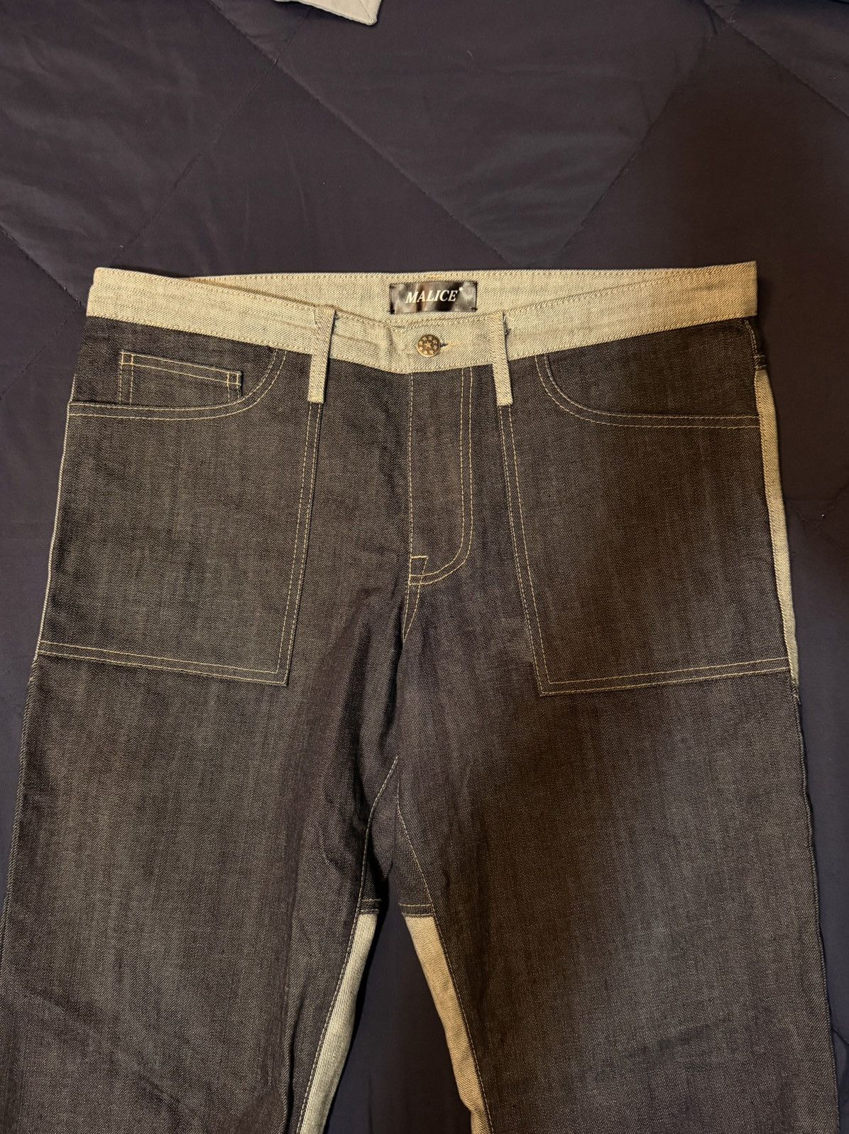 Malice Studios Malice Studios Two Tone Denim Pants Size US 34 / EU 50 - 4 Thumbnail
