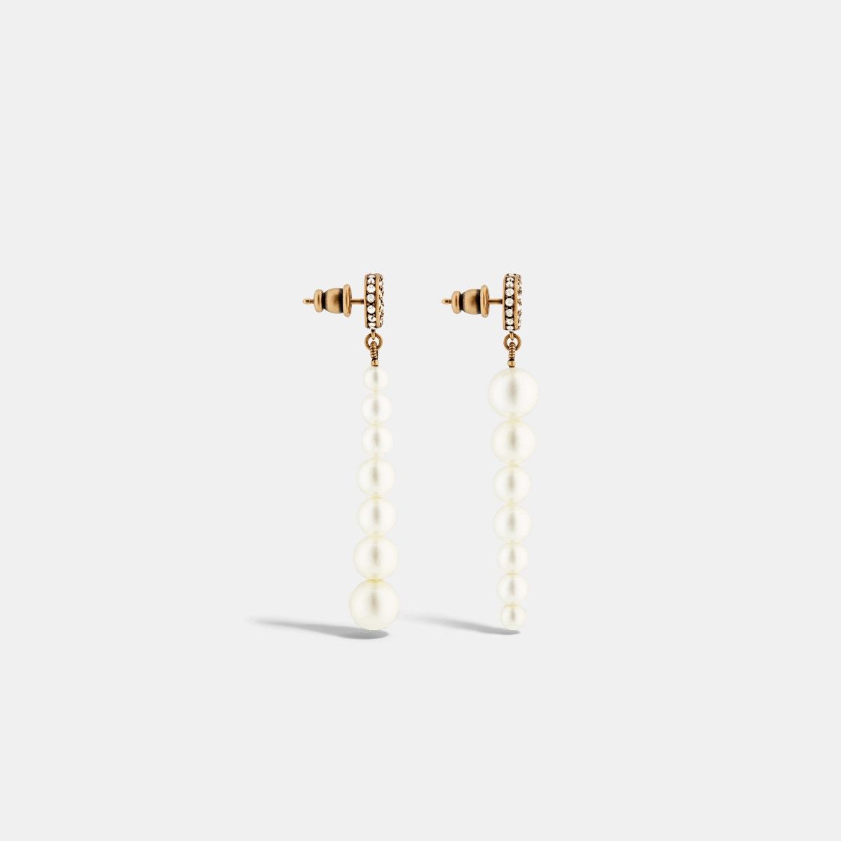 Dior o1bcso1str0126 Size:OS/30 Montaigne Earrings in Golden/White Size ONE SIZE - 2 Thumbnail