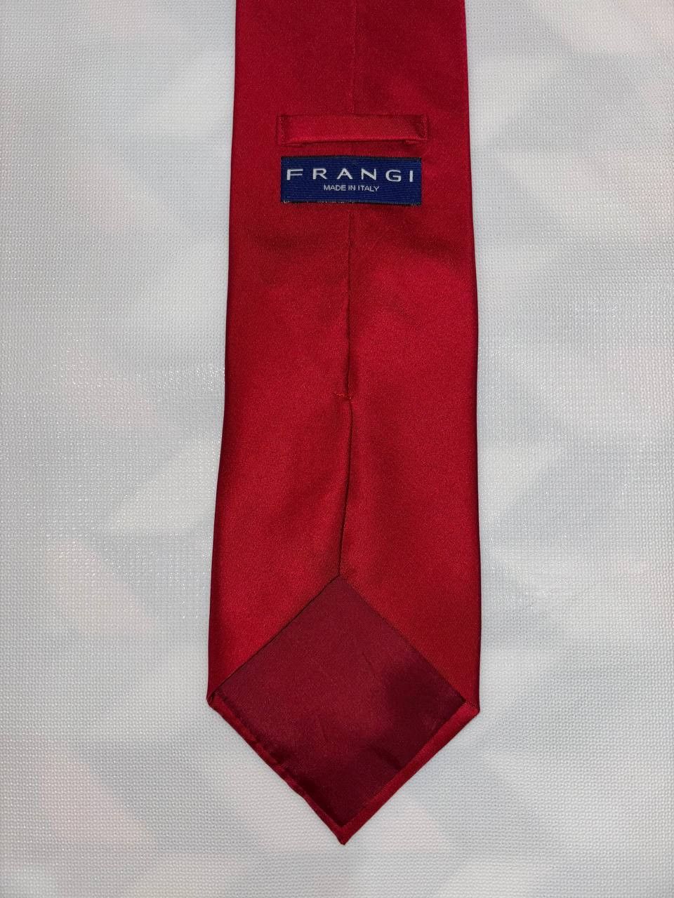 Vintage FRANGI Vintage men's tie red, 100% silk, made in Italy Size ONE SIZE - 1 Thumbnail