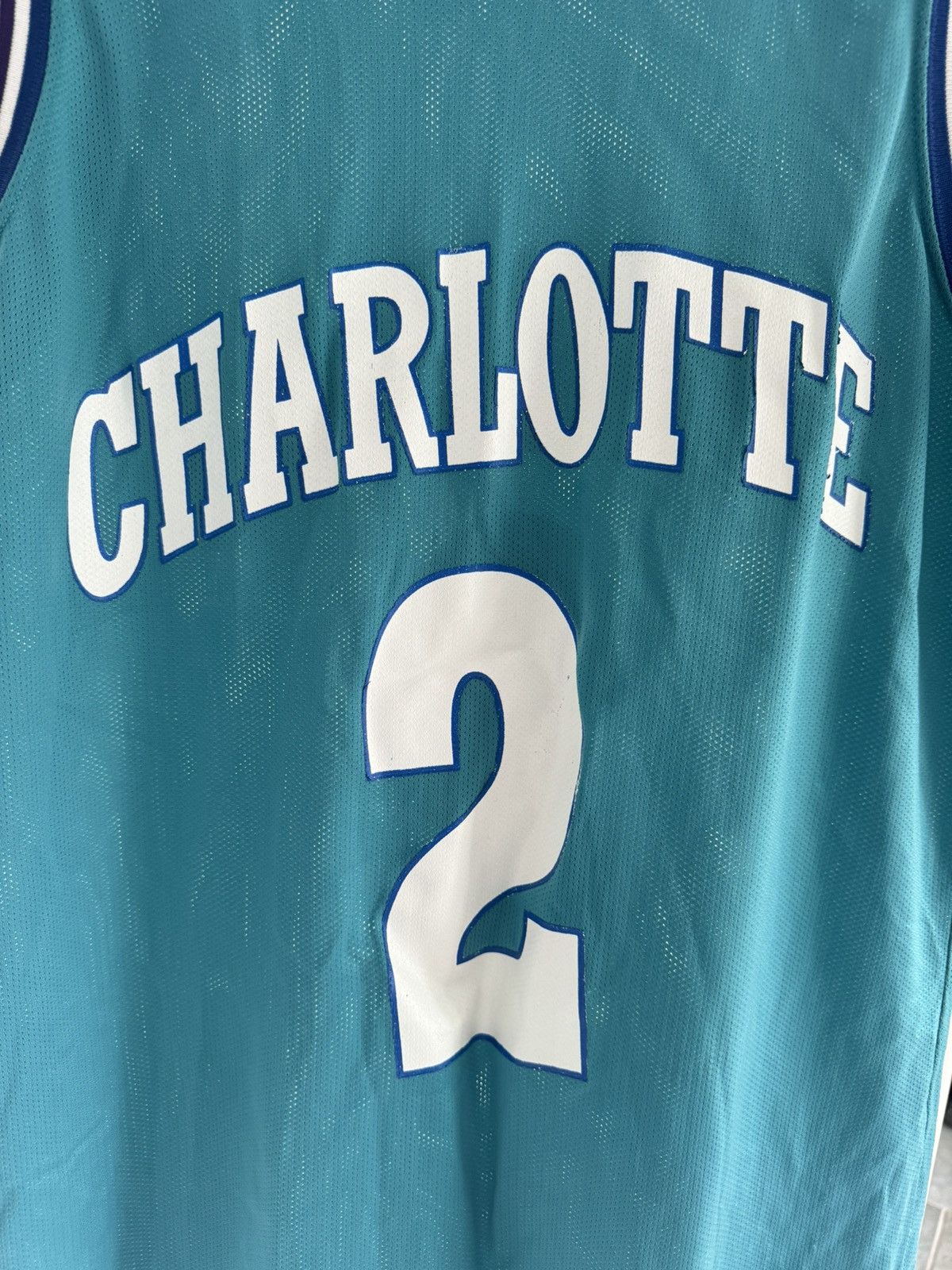 Champion Larry Johnson Charlotte Hornets Champion Jersey size 44 Size US S / EU 44-46 / 1 - 5 Thumbnail