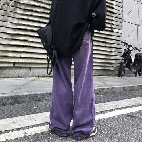Japanese Brand × Jean Straight Baggy Purple Jeans Size US 35 - 3 Thumbnail