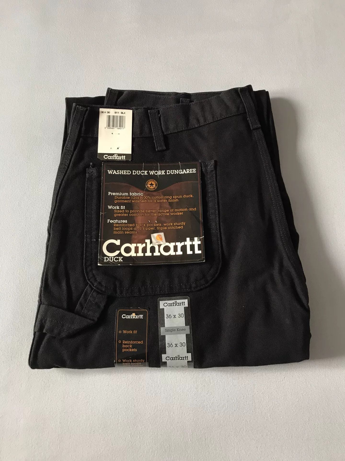 Carhartt Carhartt B11 Black W36L30 Work Pants Size US 36 / EU 52 - 1 Thumbnail