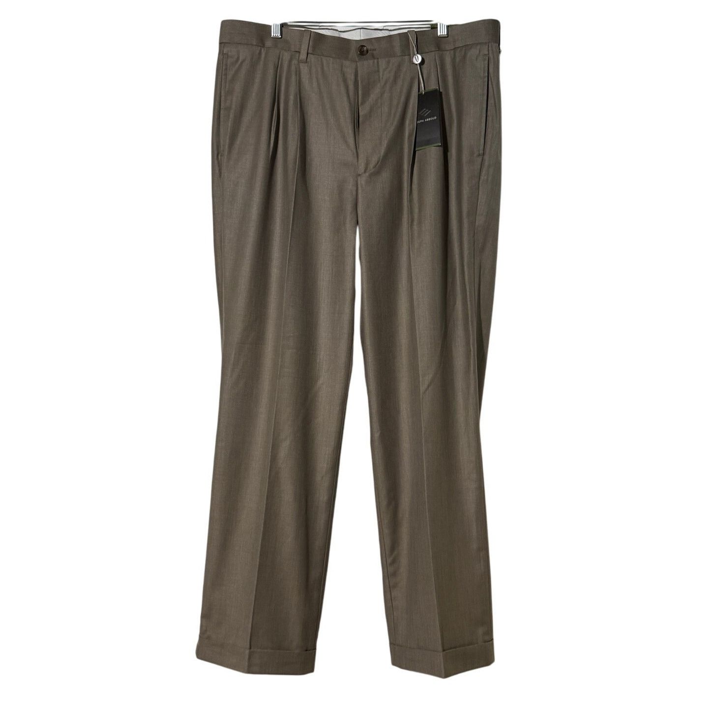 Joseph Abboud Joseph Abboud Trouser Mens Pleated Dress Pants Taupe 36X30 Size US 36 / EU 52 - 1 Thumbnail