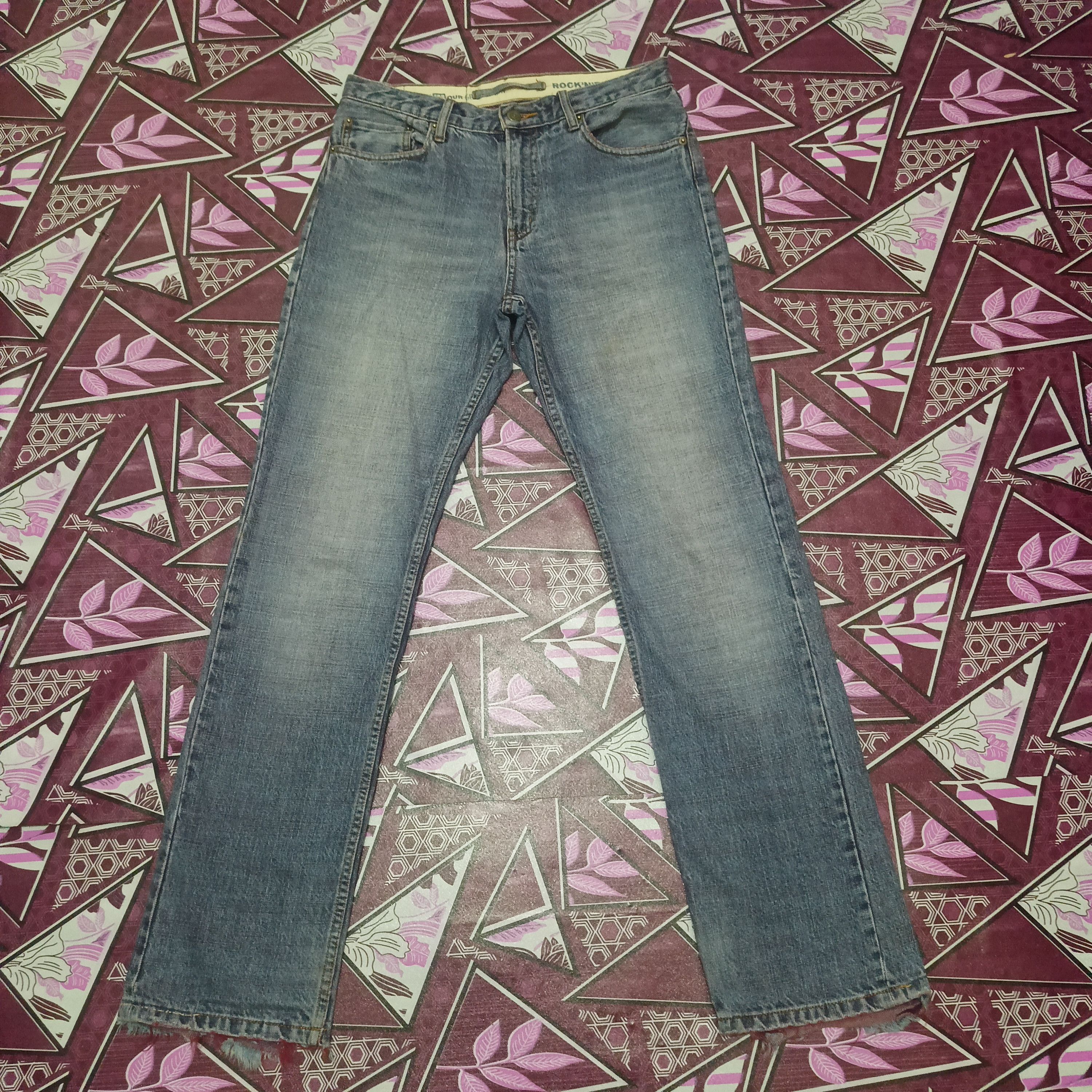 Rare PPFM Rock n Roll Jeans two tone colour distressed