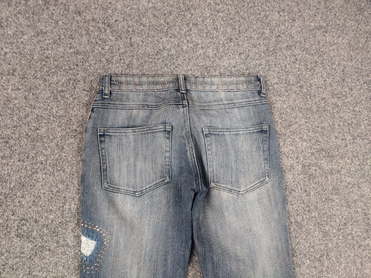 If Six Was Nine Rosa & Rose vintage Y2K Style Faded denim Flared Jeans LGB Size 28" / US 6 / IT 42 - 12 Thumbnail
