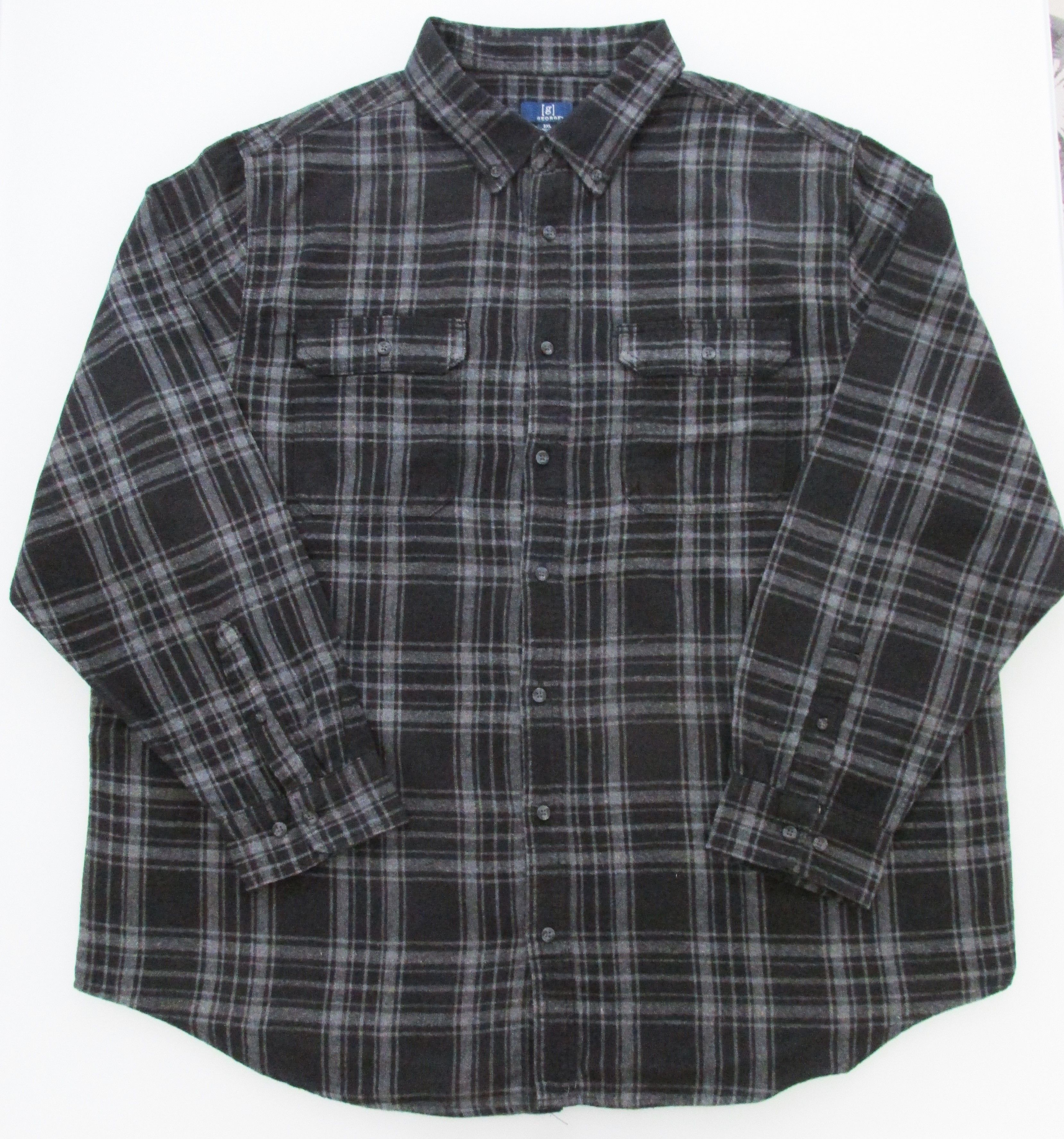 George George Men's Cotton Flannel Shirt Size 3XL Size US XXL / EU 58 / 5 - 1 Thumbnail
