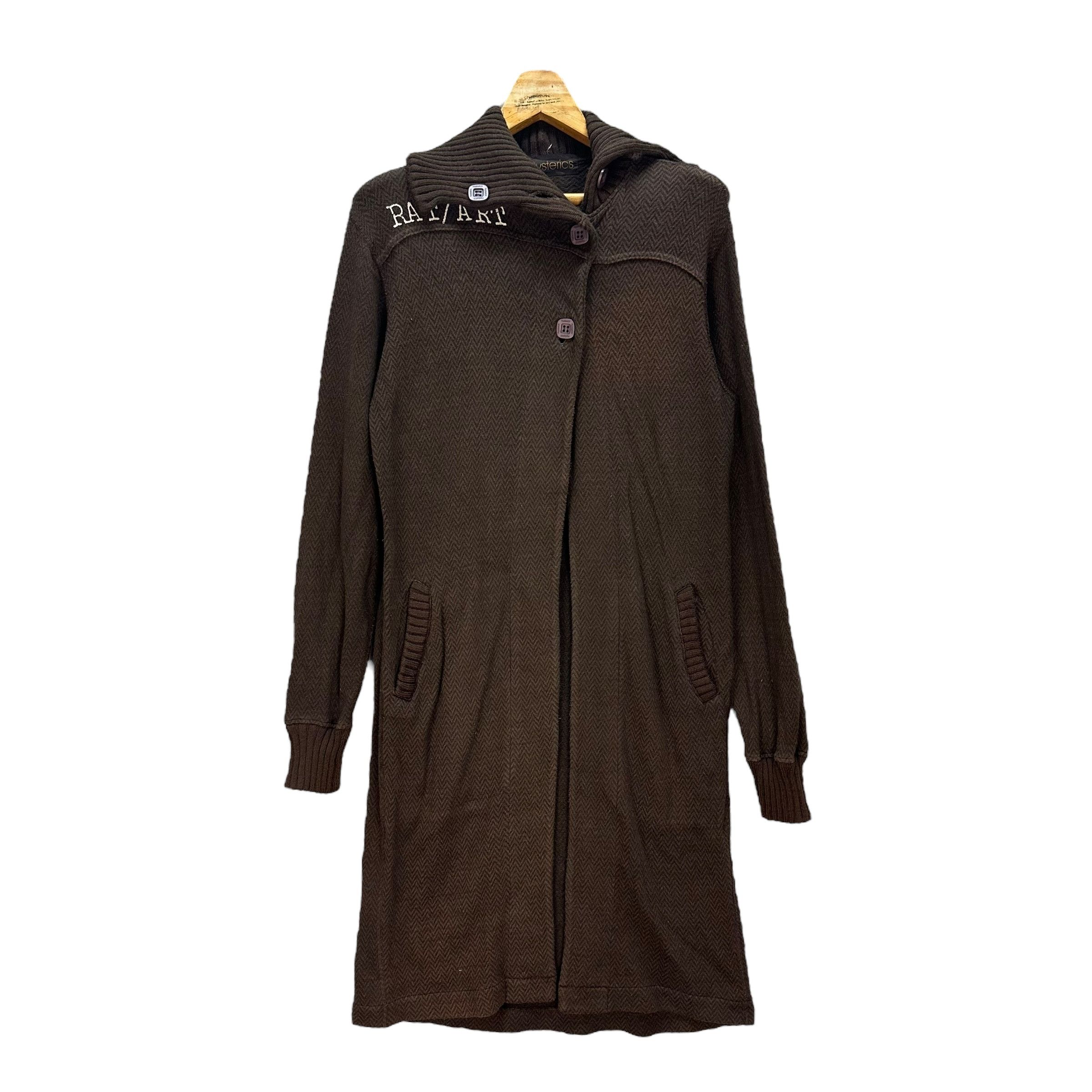 Hysteric Glamour HYSTERIC RAT/ART KNITTED LONG COAT JACKET #8917-038 Size M / US 6-8 / IT 42-44 - 1 Thumbnail