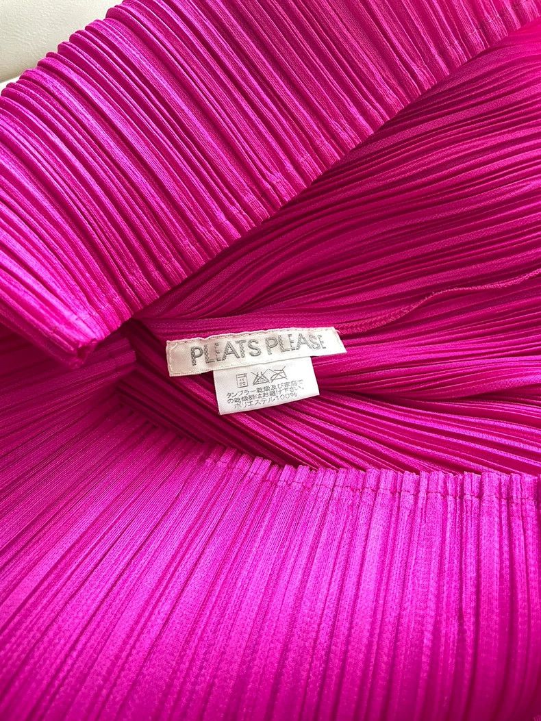 Issey Miyake Issey Miyake size:1 Pink Ripple Color series pleated skirt Size 22" - 6 Thumbnail
