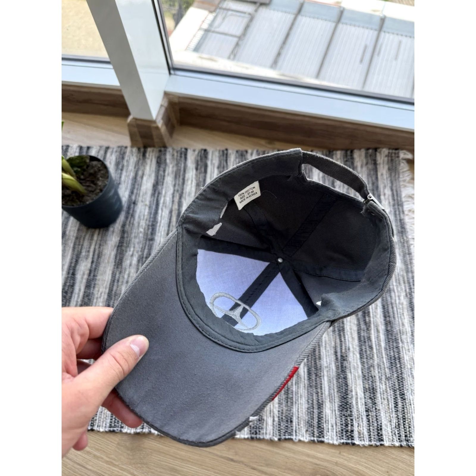 Mercedes-Benz VINTAGE Mercedes-Benz Snapback Cap Gray One Size Racing 90s Formula 1 Mens Boys Cap Size ONE SIZE - 6 Thumbnail