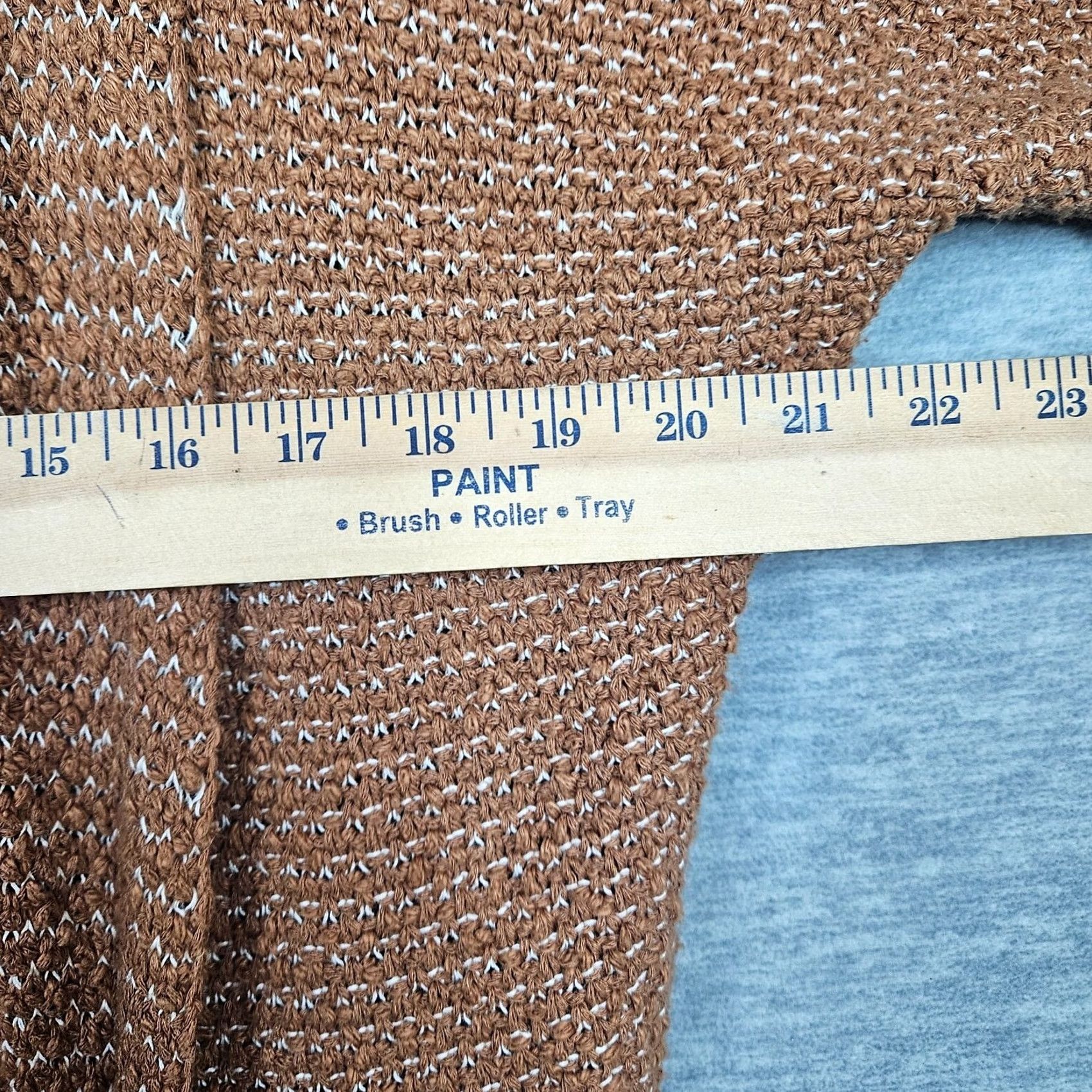 Free People Free People Brown Speckled Hooded Fringe Women's Sweater S Size S / US 4 / IT 40 - 5 Thumbnail