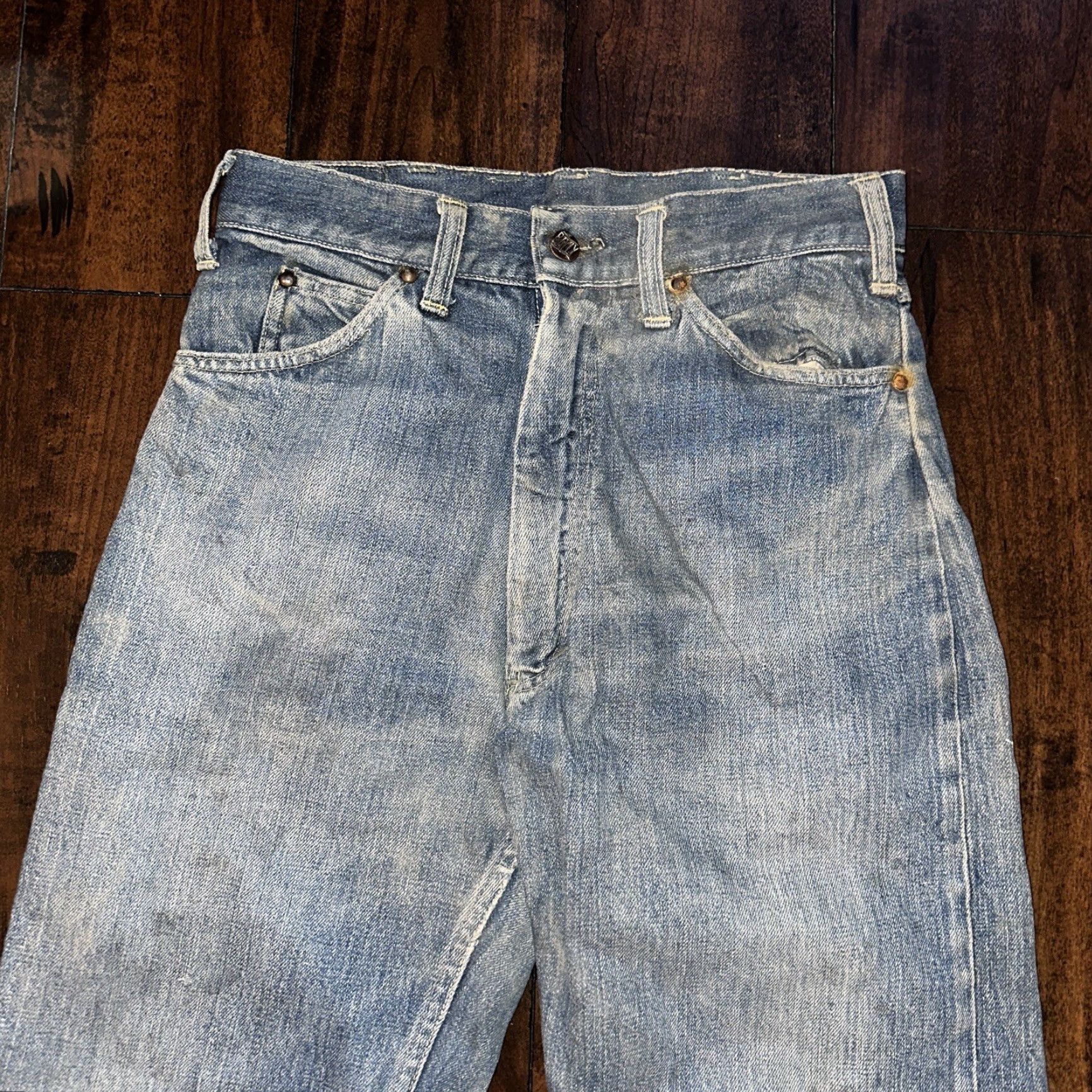 Bally VINTAGE Bally True VTG 40s 50s Redline Selvedge Denim Jeans 1950s Levi’s Big E 27x30 Size US 27 - 2 Thumbnail