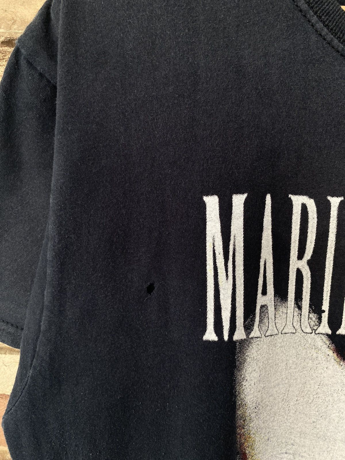 Vintage 2000s Marilyn Manson Band Tees Thrashed Distressed Size US L / EU 52-54 / 3 - 4 Thumbnail