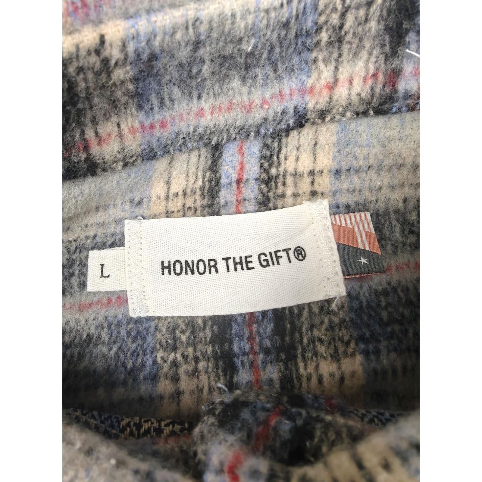Honor the Gift Honor The Gift Jacket Womens Large Blue Plaid Flannel Bomber Short Crop New Size 36" / US 14 / IT 50 - 2 Thumbnail