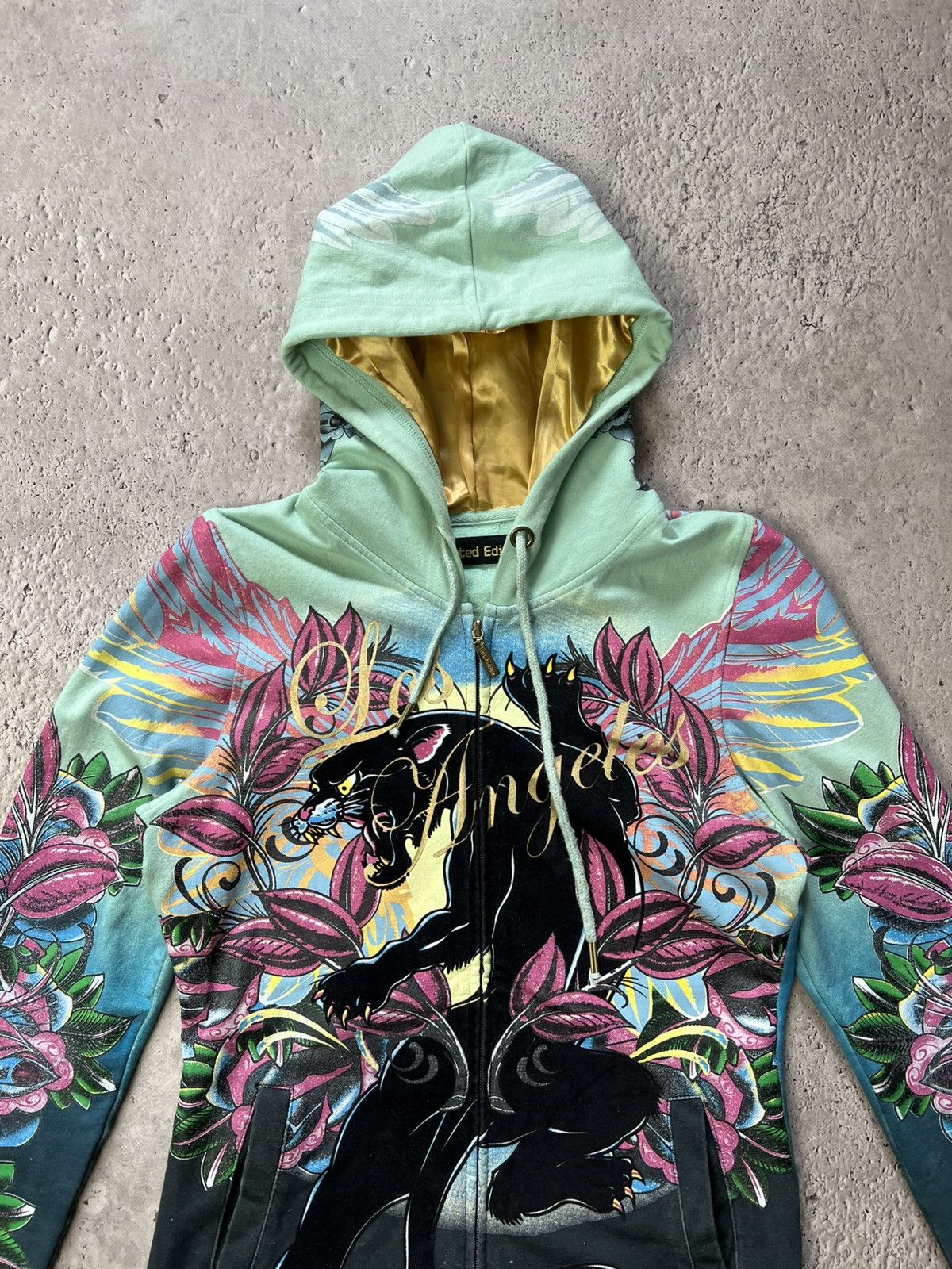 Christian Audigier × Ed Hardy RARE Vintage Ed Hardy Zip Hoodie Skelleton Skulls Audigier Size S / US 4 / IT 40 - 3 Thumbnail