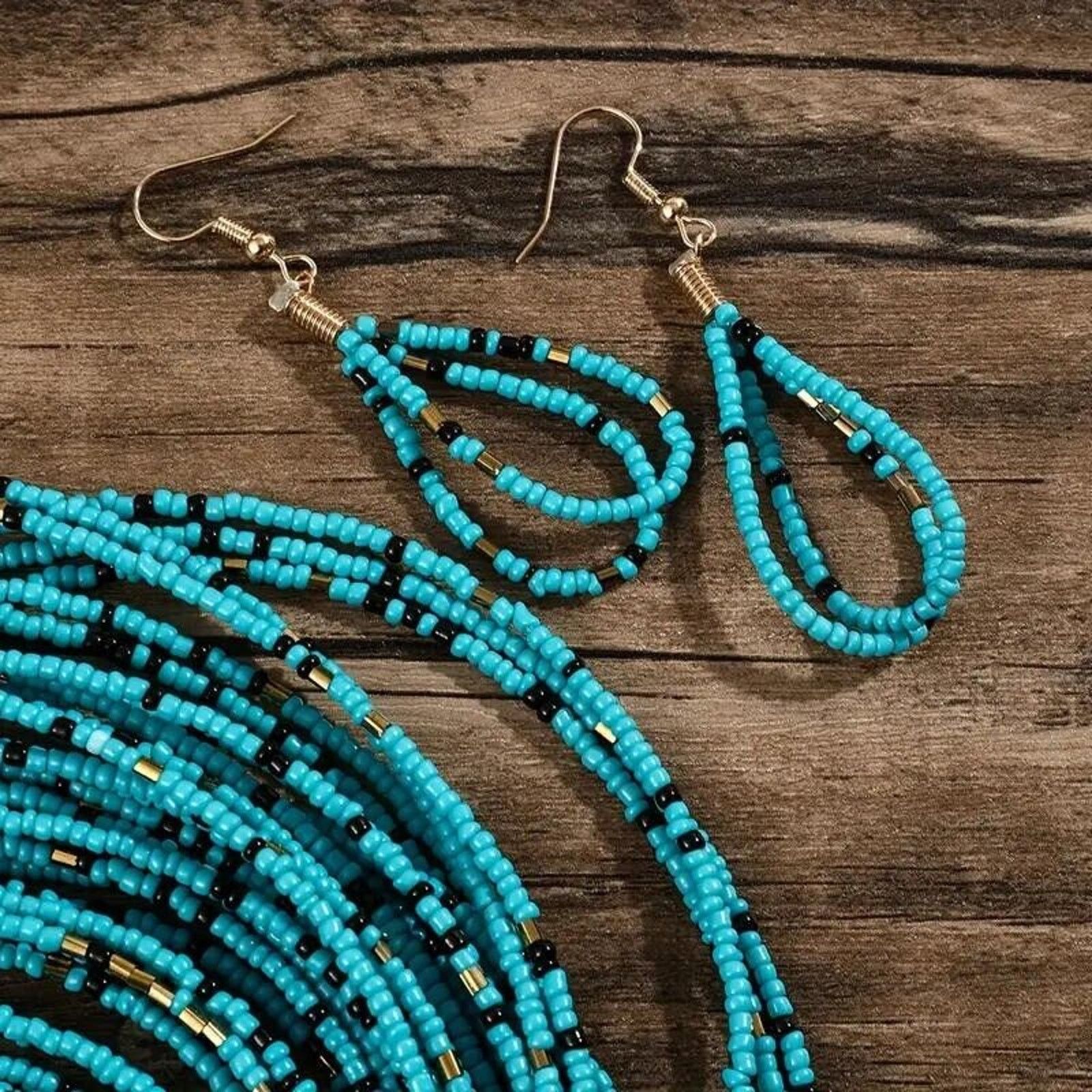 Other 3pc Jewelry Set • Multi-Strand Necklace & Earrings Size ONE SIZE - 4 Thumbnail