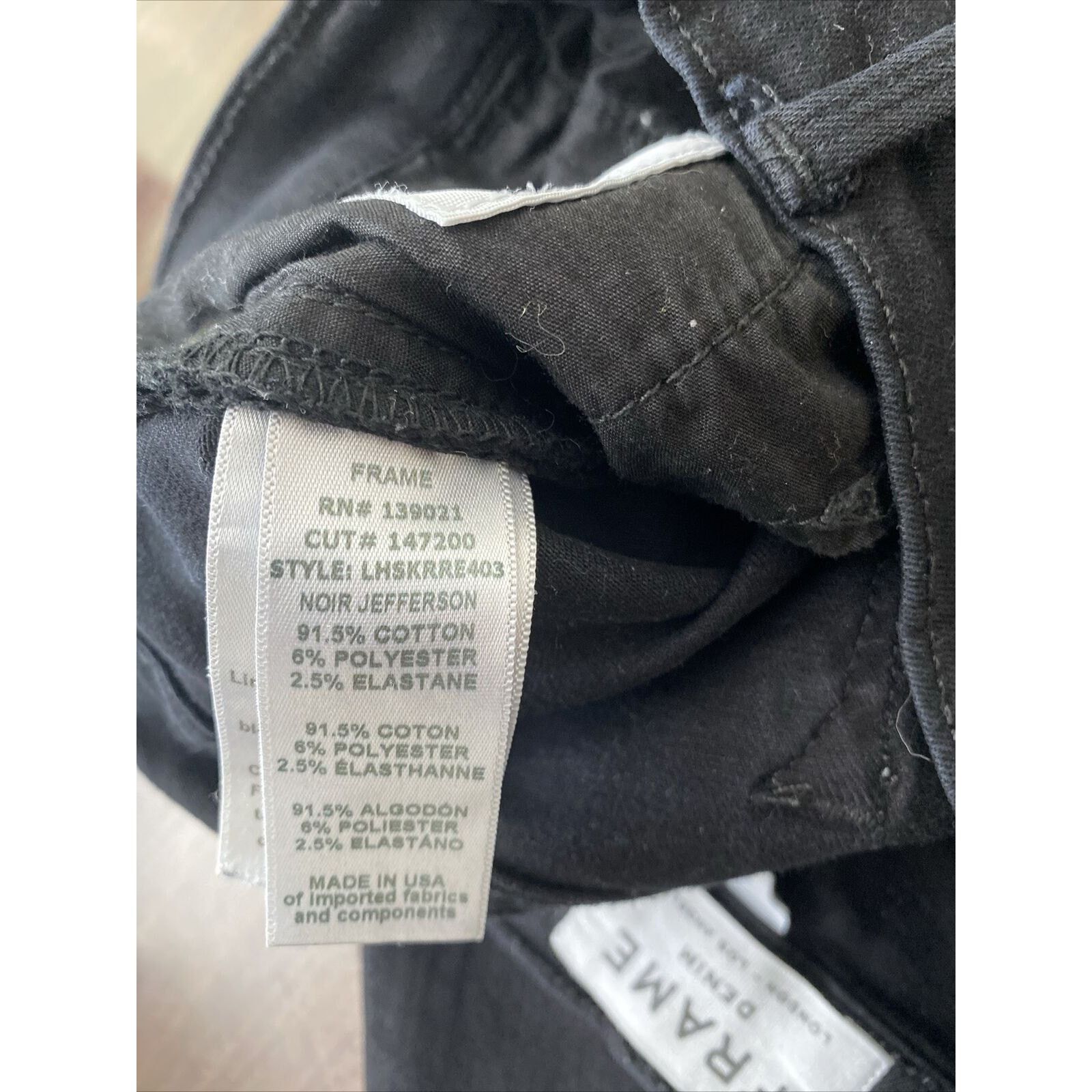 Frame FRAME Denim Le High skinny Jeans Women's 25 Black Film Rip Size 25" / US 0 / IT 36 - 11 Thumbnail