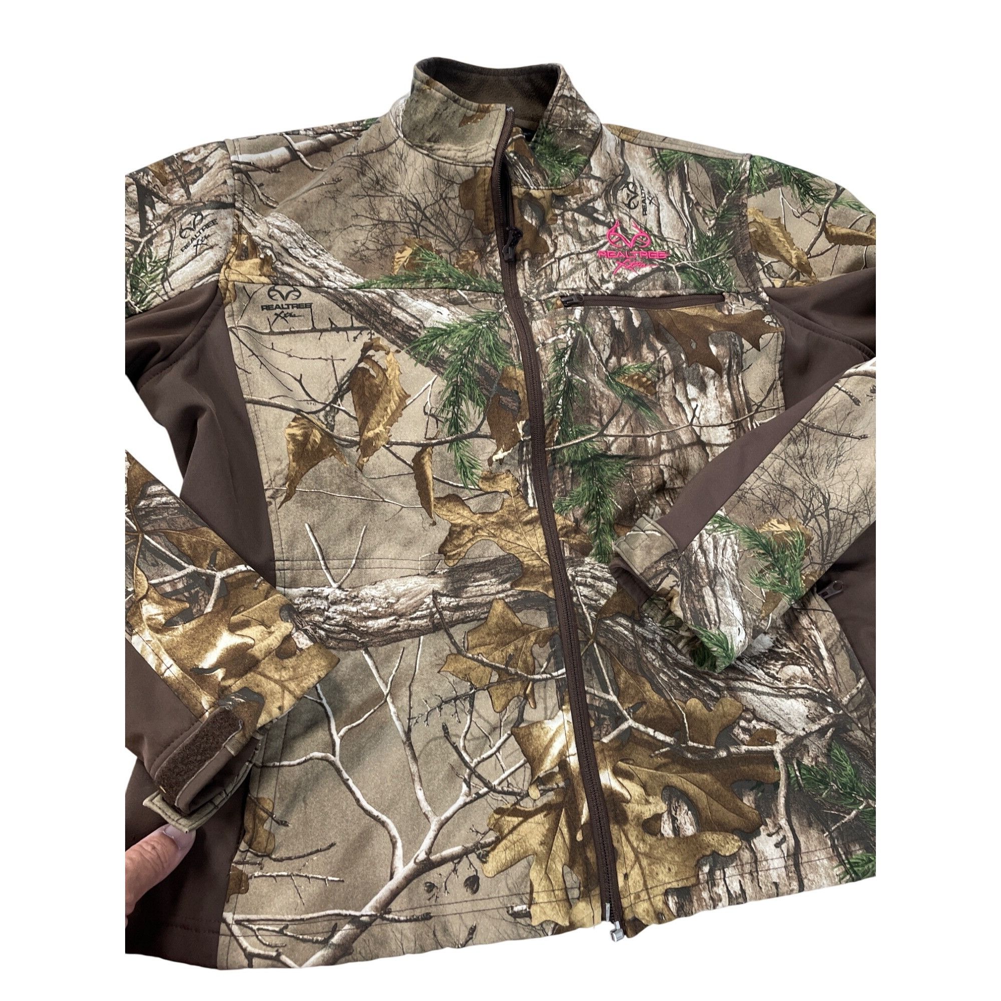 Realtree Realtree Womens Xtra Camo Full Zip Jacket With Pink Logo Siz Size L / US 10 / IT 46 - 4 Thumbnail