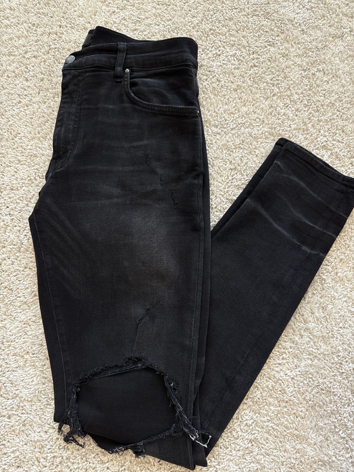 Amiri Amiri Black Washed Jeans Size US 33 - 1 Thumbnail