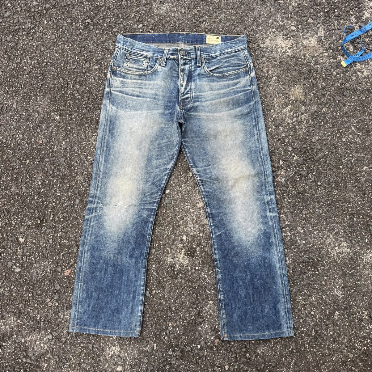 G-Star VINTAGE G STAR ITALY BUTTON FLY FADED JEAN DENIM PANTS Size US 35 - 2 Thumbnail