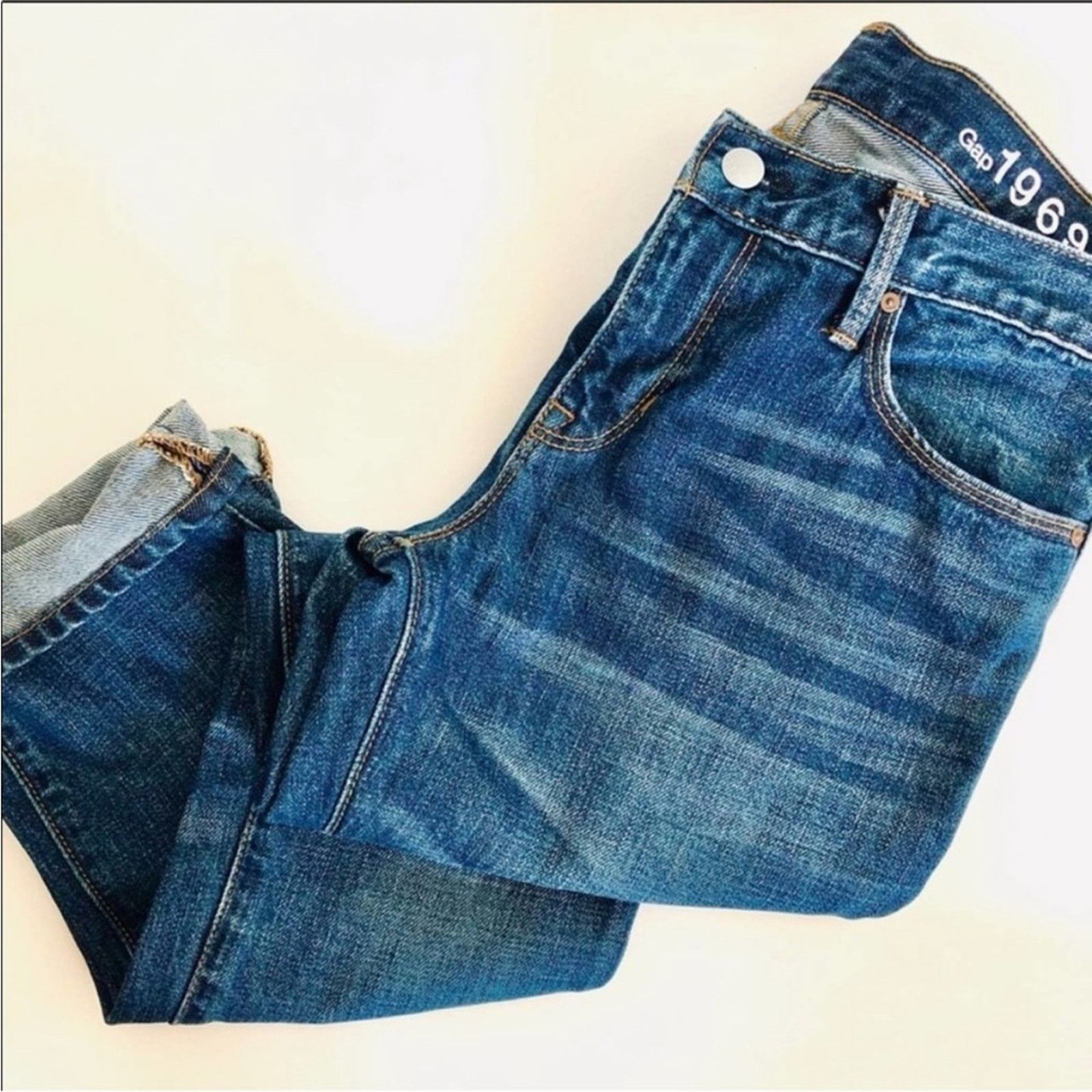 Gap GAP Blue Medium Wash Always Skinny Mid High Rise Denim Jeans Size 30" / US 8 / IT 44 - 3 Thumbnail