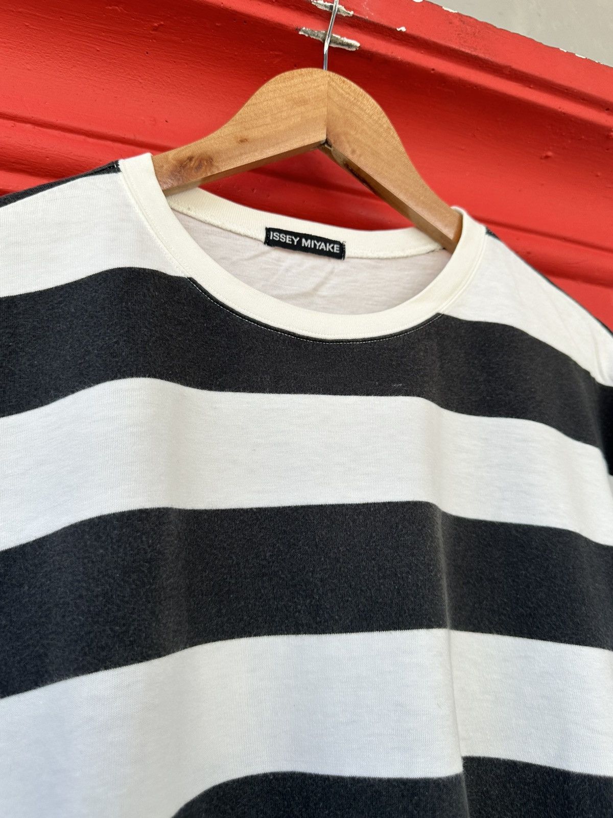Issey Miyake Vintage Issey Miyake Stripe Tee Size US M / EU 48-50 / 2 - 3 Thumbnail