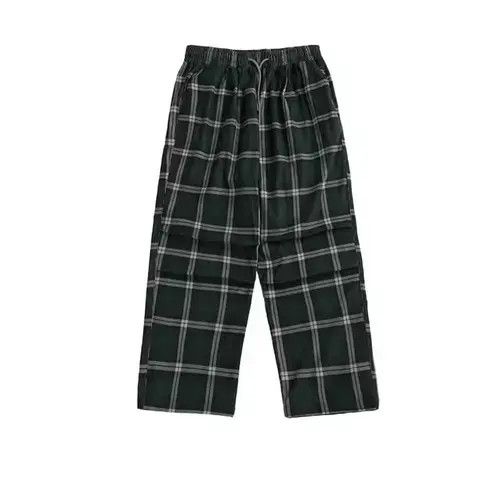 Other 20AW Indigo Union Japan Green Oversized Checked Pants Size US 31 - 1 Thumbnail
