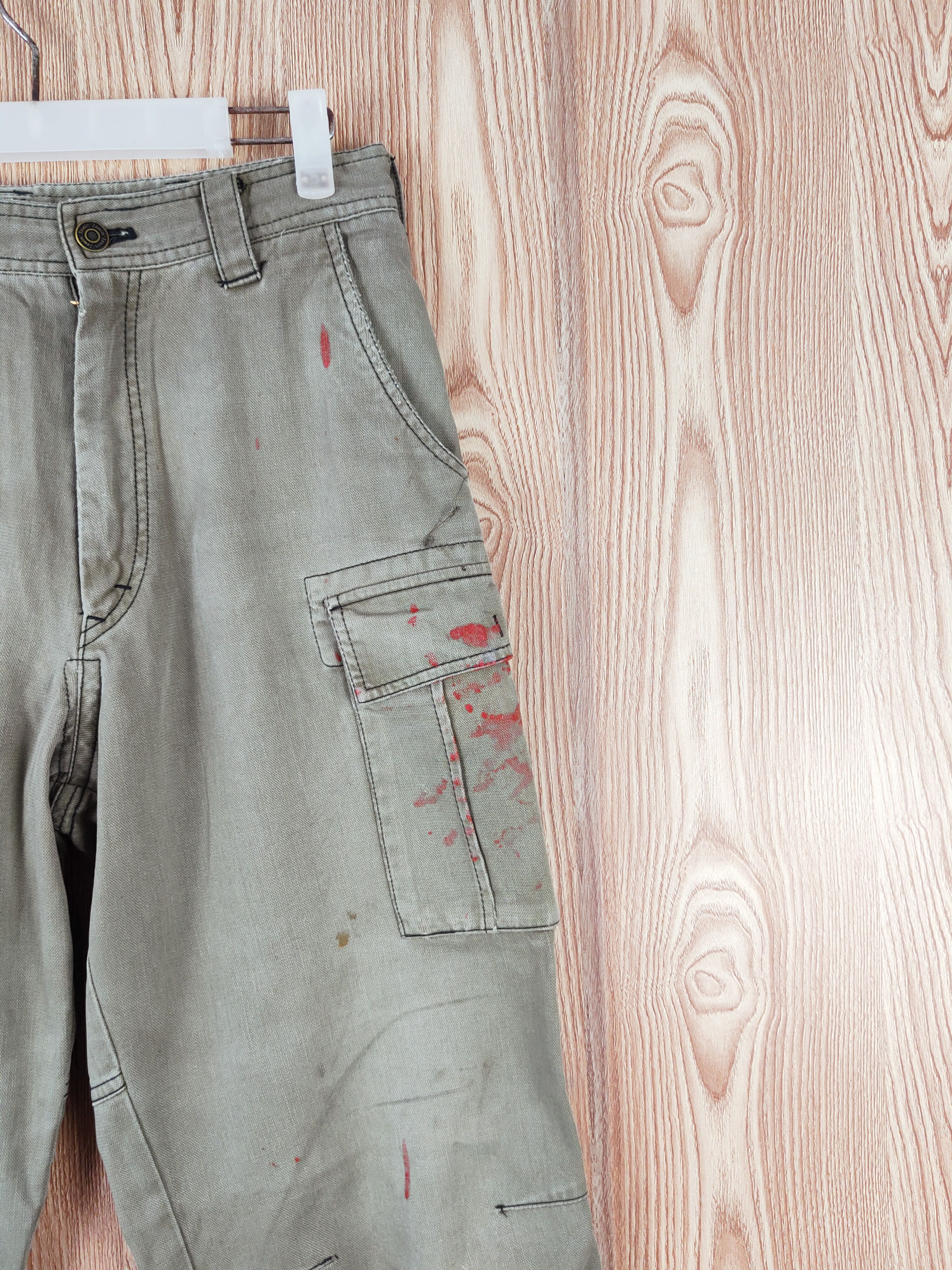 Japanese Brand Jawin Green Faded Multipocket Tactical Cargo Pants #W860 Size US 30 / EU 46 - 5 Thumbnail