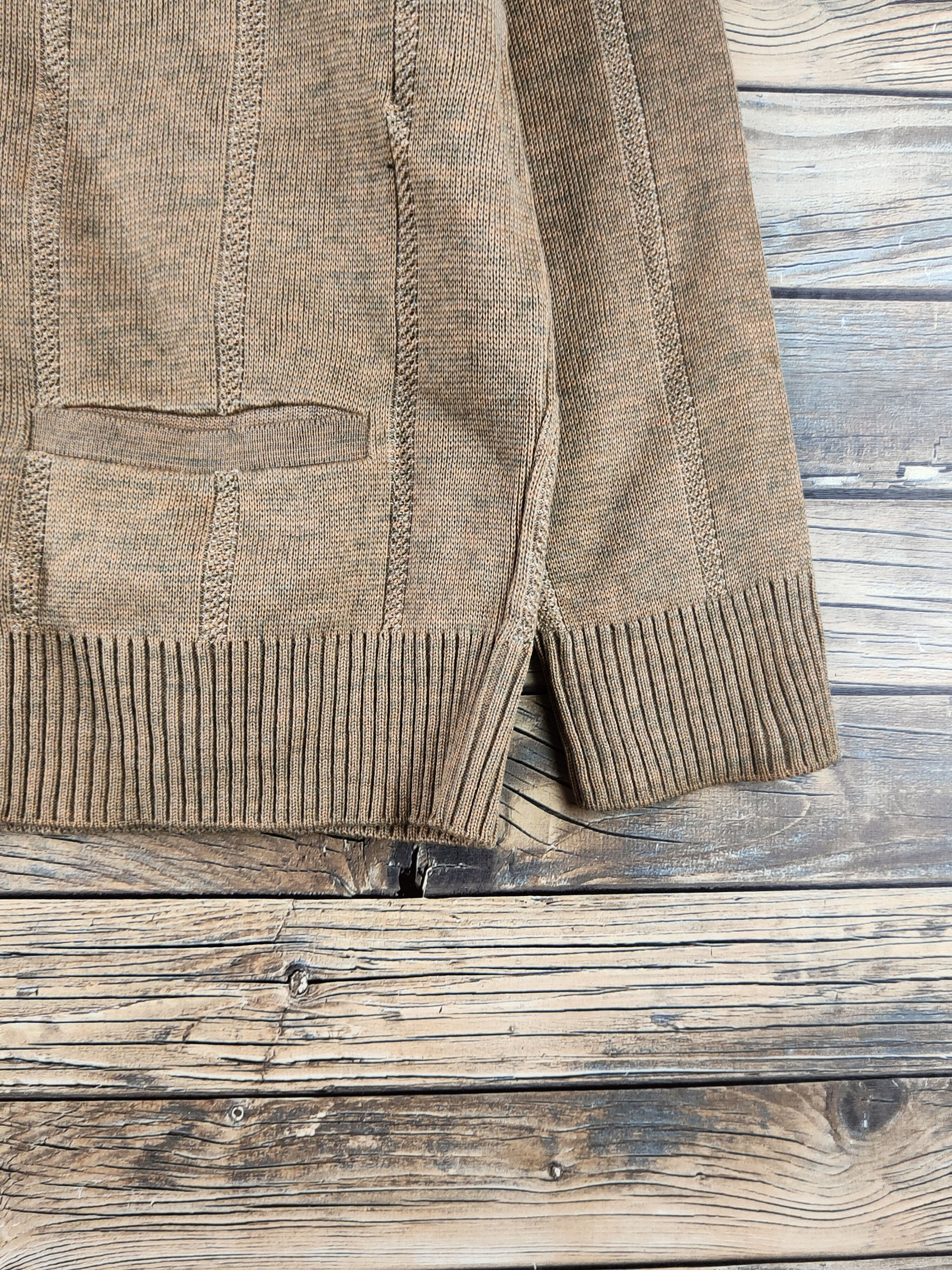 Japanese Brand DL Hankyu Beige Knitwear Cardigan #46-190 Size US L / EU 52-54 / 3 - 6 Thumbnail