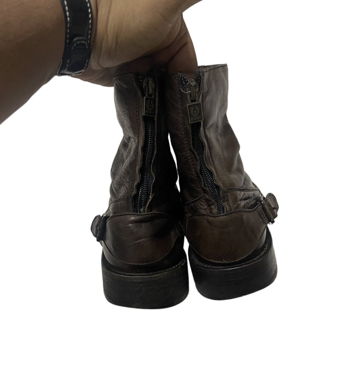 Belstaff × Leather Belstaff Motorcycle Boots 9us 8uk Made in Italy Biker Size US 9 / EU 42 - 10 Thumbnail